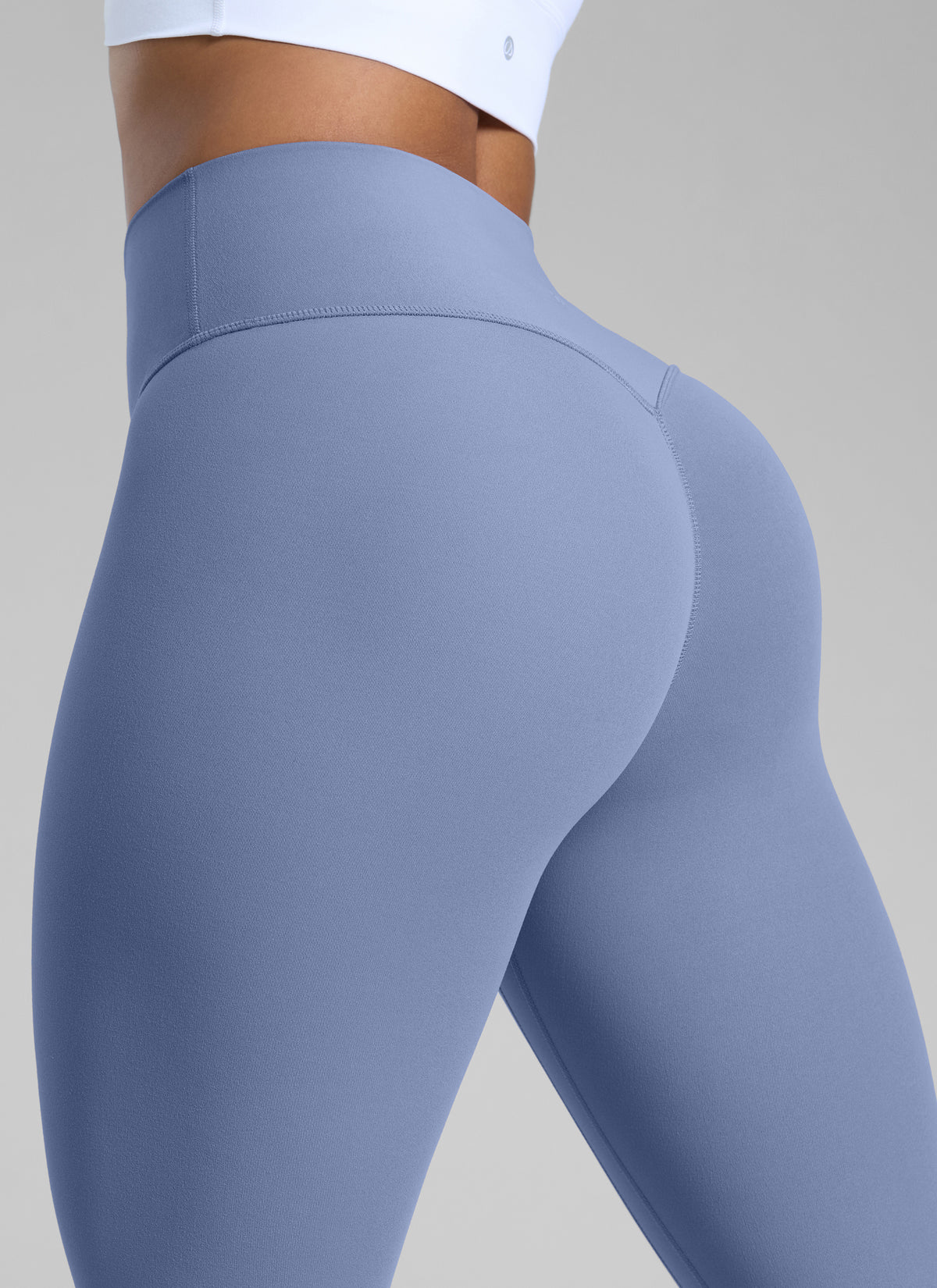 CRZ YOGA Naisten Butterlift-korkeavyötäröiset scrunch butt -treenitrikoot ilman etusaumaa Oasis Blue @model_info:B