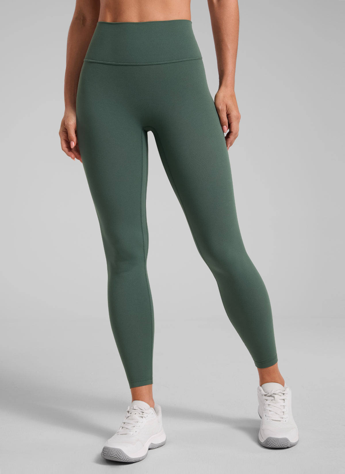 CRZ YOGA Дамски клин с висока талия Butterlift Scrunch Butt Legging без преден шев Dark Forest Green