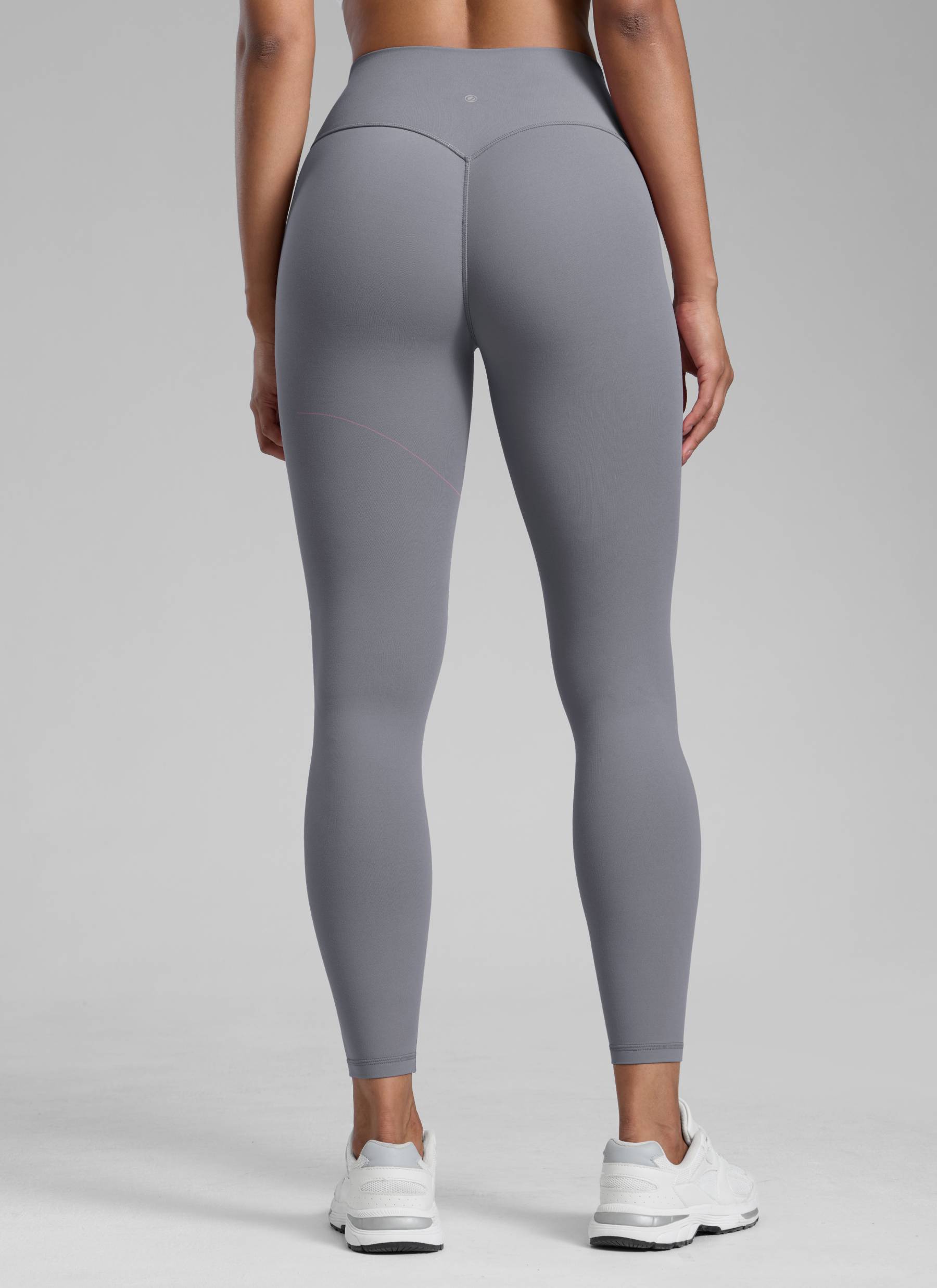CRZ YOGA Дамски клин с висока талия Butterlift Scrunch Butt Legging без преден шев Solar Grey
