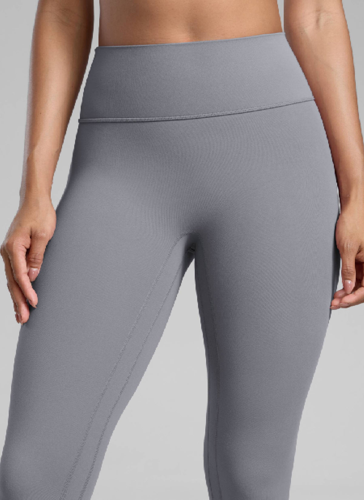 CRZ YOGA Naisten Butterlift-korkeavyötäröiset scrunch butt -treenitrikoot ilman etusaumaa Solar Grey @model_info:Barbara