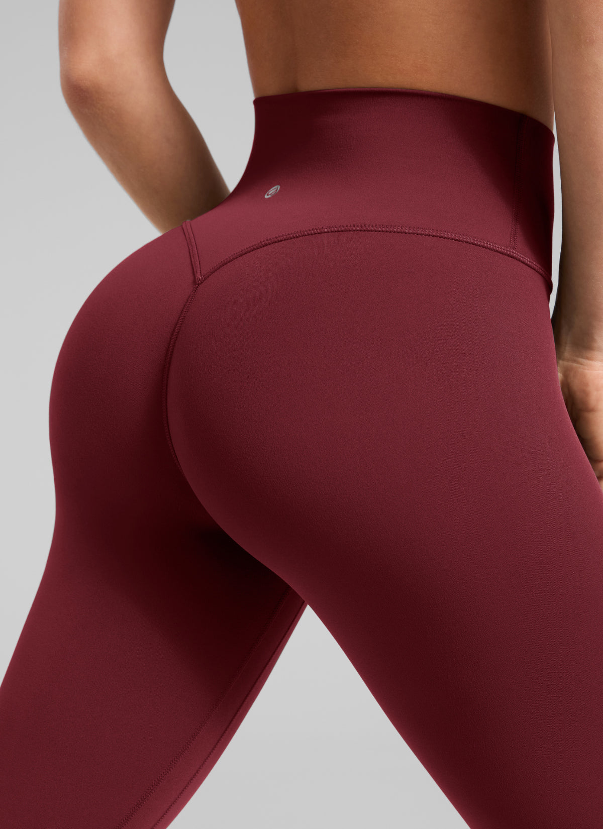 CRZ YOGA Naisten Butterlift-korkeavyötäröiset scrunch butt -treenitrikoot ilman etusaumaa Burgundy Bay @model_info:S3