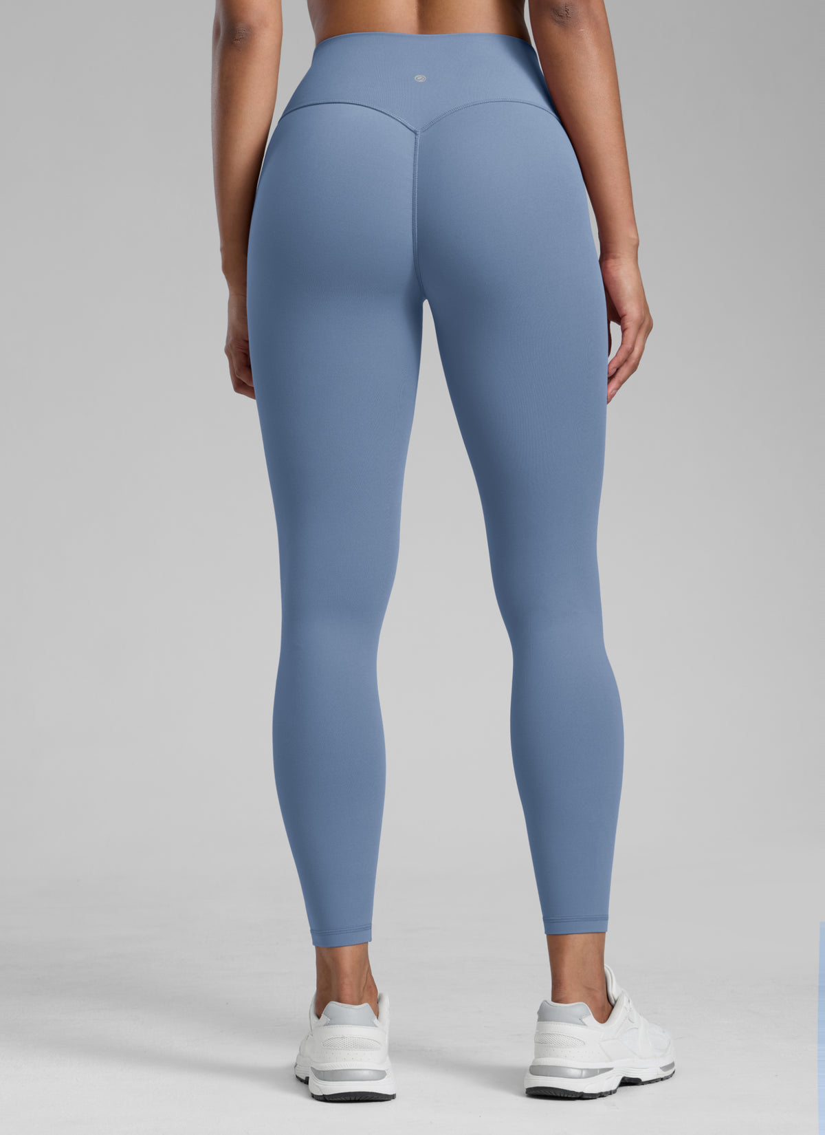 CRZ YOGA Naisten Butterlift-korkeavyötäröiset treenitrikoot rypytyksellä, ei etusaumaa, pesty denim @model_info:S2
