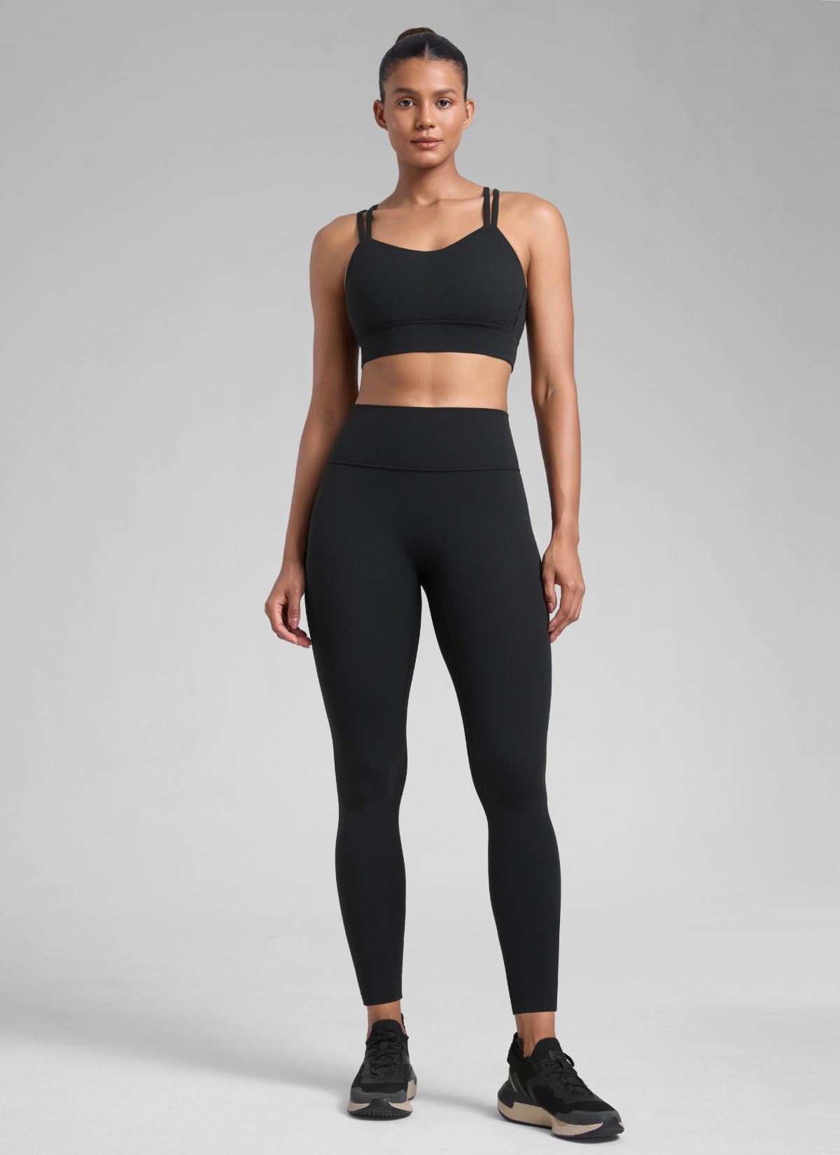 CRZ YOGA Дамски тренировъчен клин Secretsculpt™ без преден шев 71 см Black