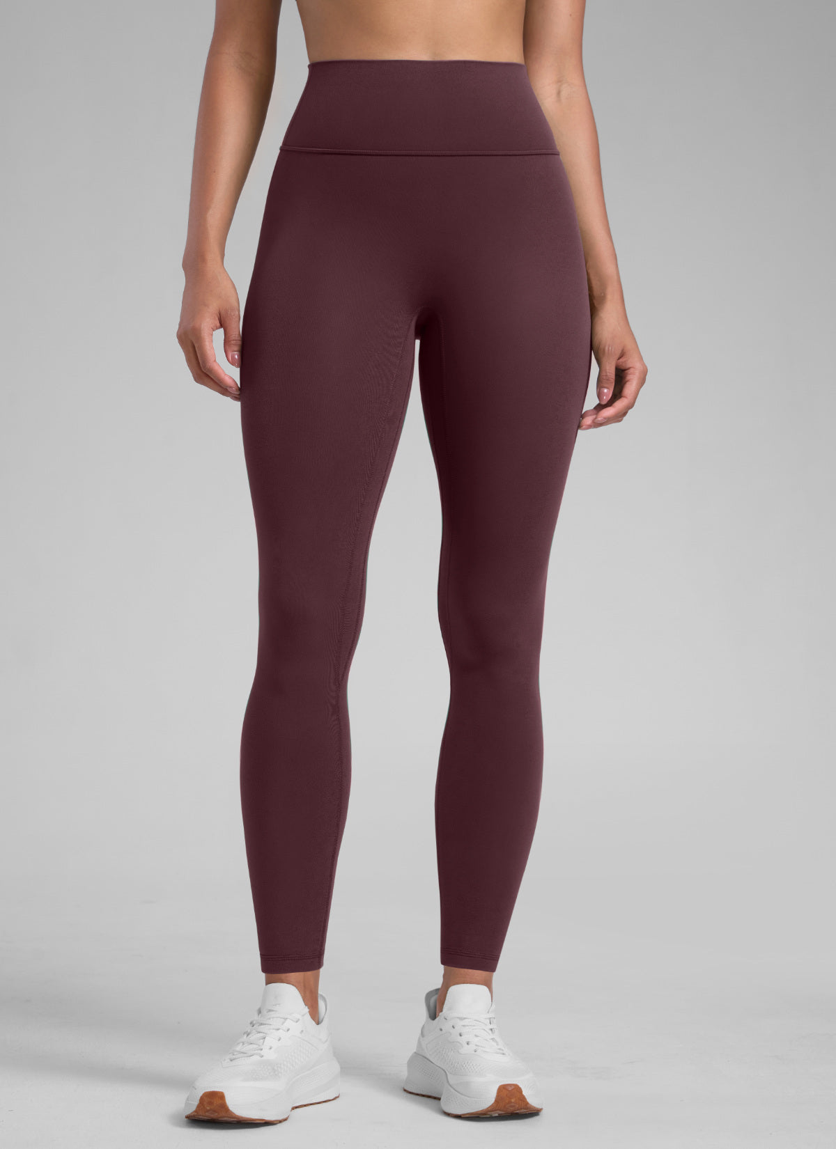 CRZ YOGA Дамски тренировъчен клин Secretsculpt™ без преден шев 71 см Ripe Plum