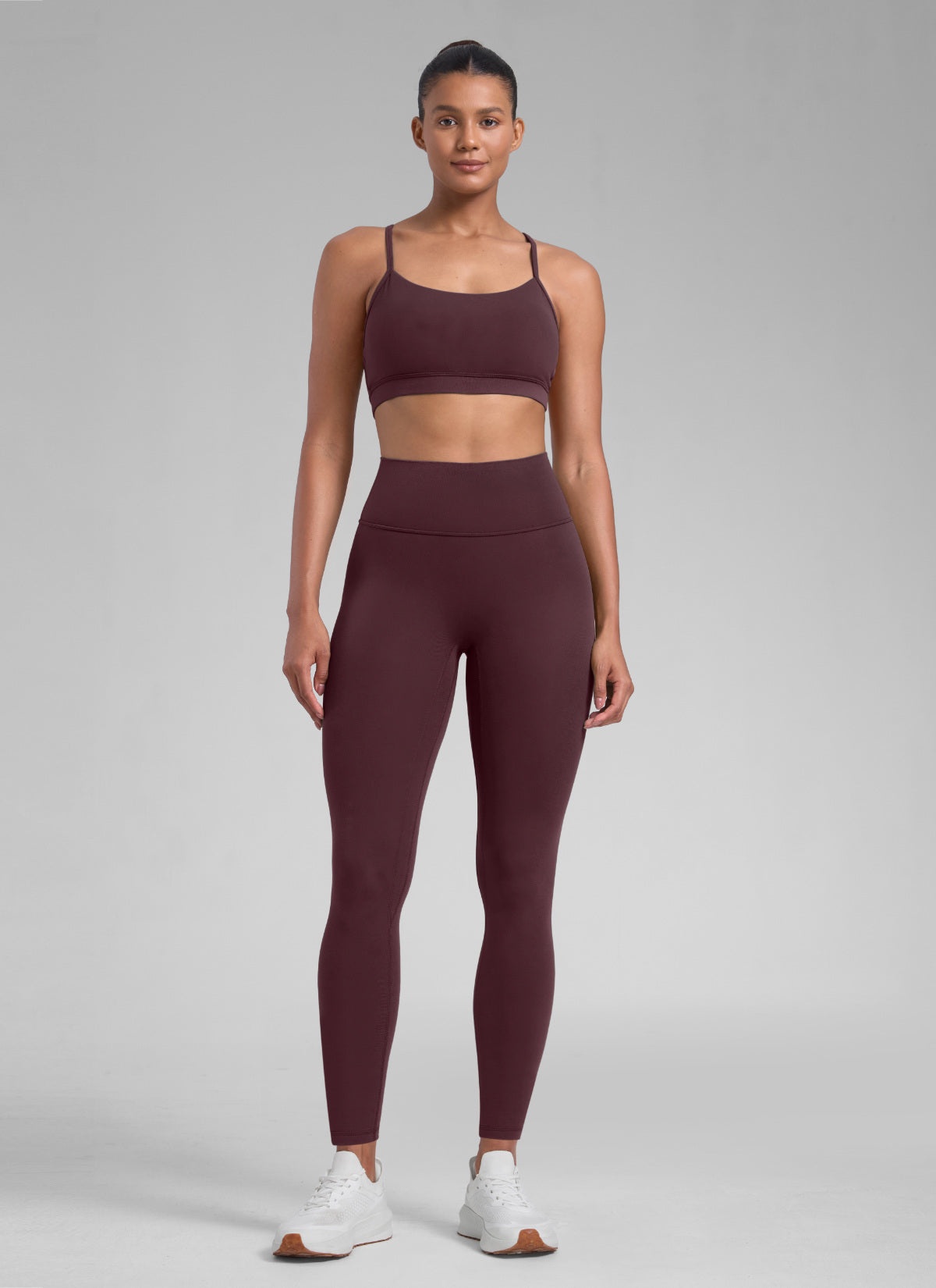 CRZ YOGA Дамски тренировъчен клин Secretsculpt™ без преден шев 71 см Ripe Plum