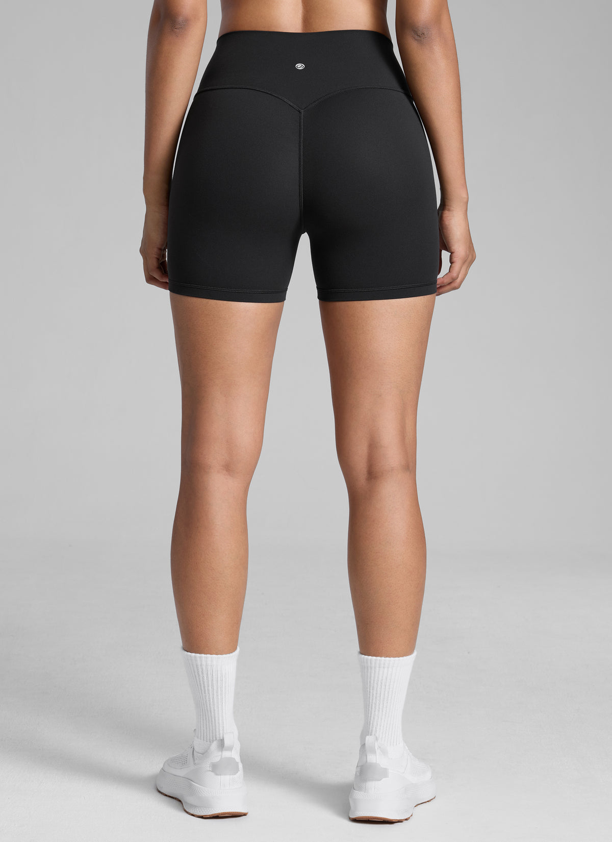 CRZ YOGA Womens Butterlift Scrunch Butt Atheletic Workout Biker Shorts Black @model_info:Barbara