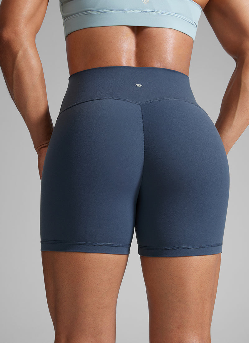 CRZ YOGA Dames Butterlift Scrunch Butt Atletische Workout Biker Shorts Stelindigo