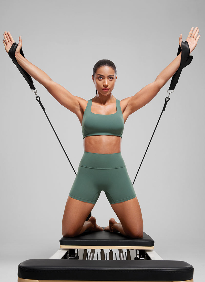 CRZ YOGA Dames Butterlift Scrunch Butt Atletische Workout Biker Shorts Dark Forest Green
