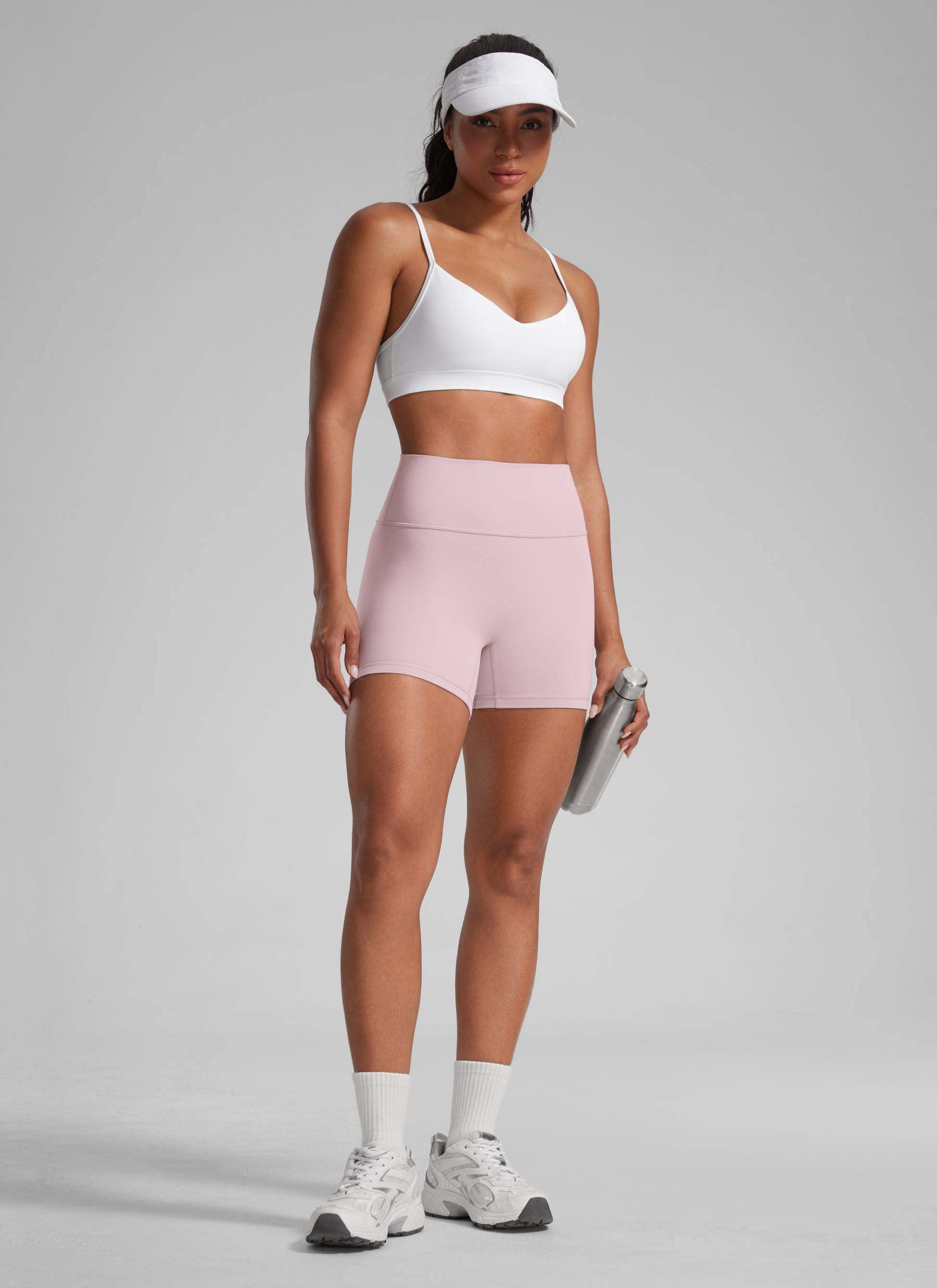 CRZ YOGA Womens Butterlift Scrunch Butt Atheletic Workout Biker Shorts Pink Haze