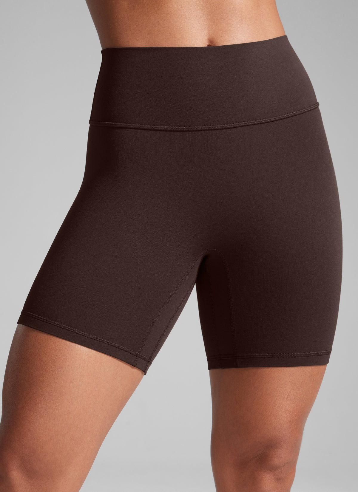 CRZ YOGA Butterlift dam Biker-shorts 6'' med scrunch-effekt utan söm fram Hot Fudge Brown @model_info:Crystal