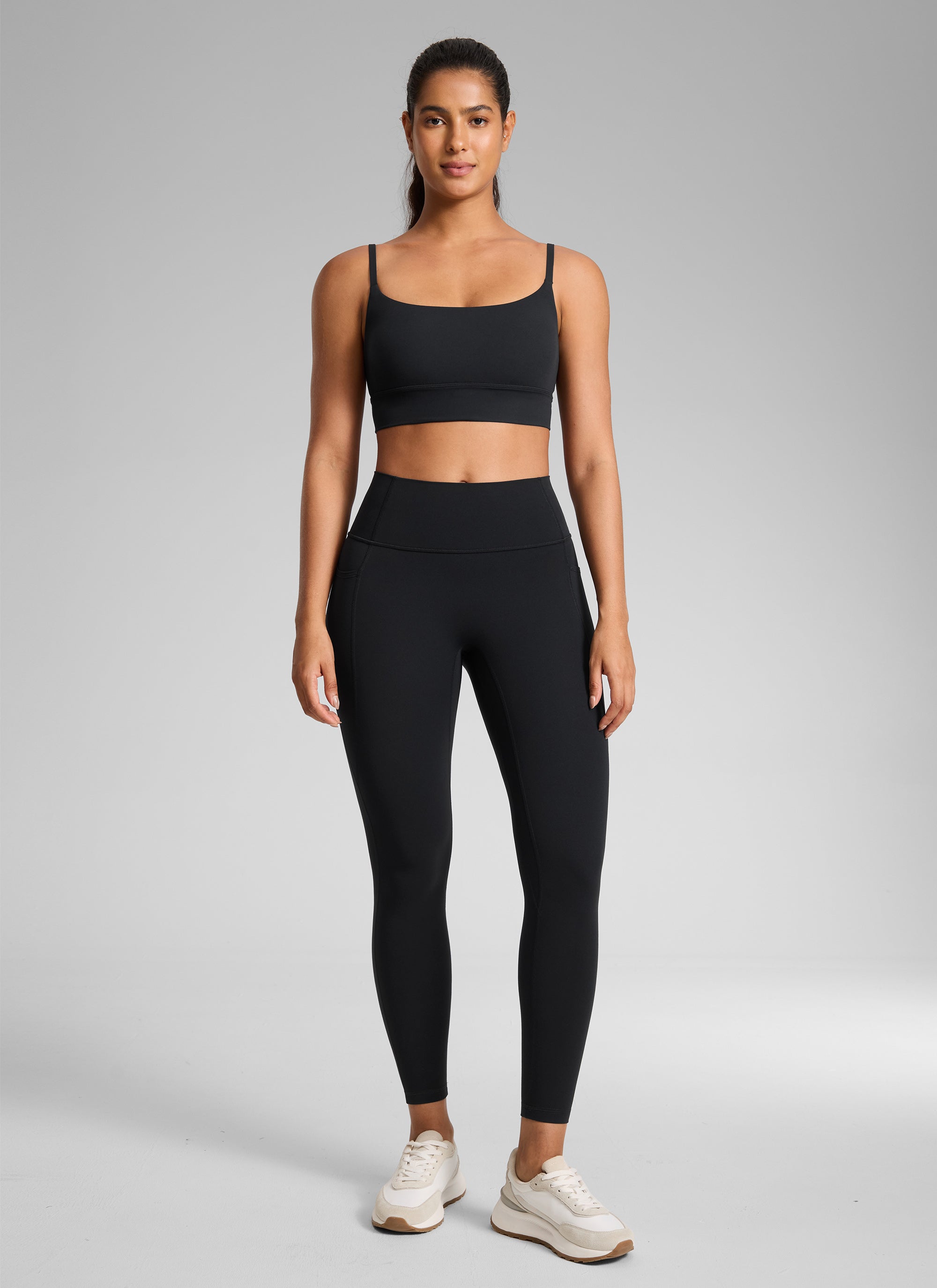 CRZ YOGA Дамски клин с висока талия Butterlift, без преден шев и с джобове Black