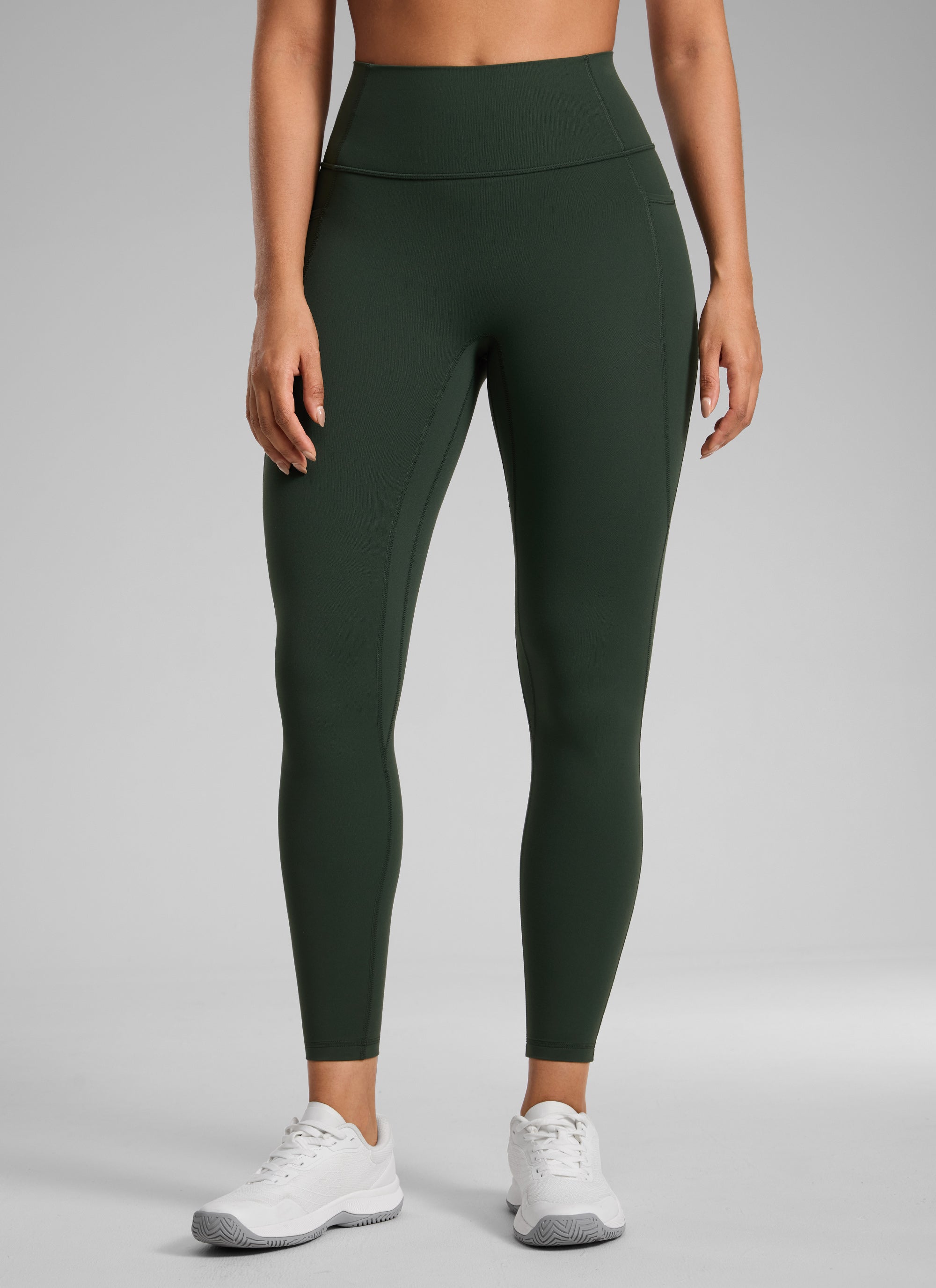 CRZ YOGA Дамски клин с висока талия Butterlift, без преден шев и с джобове Legend Green