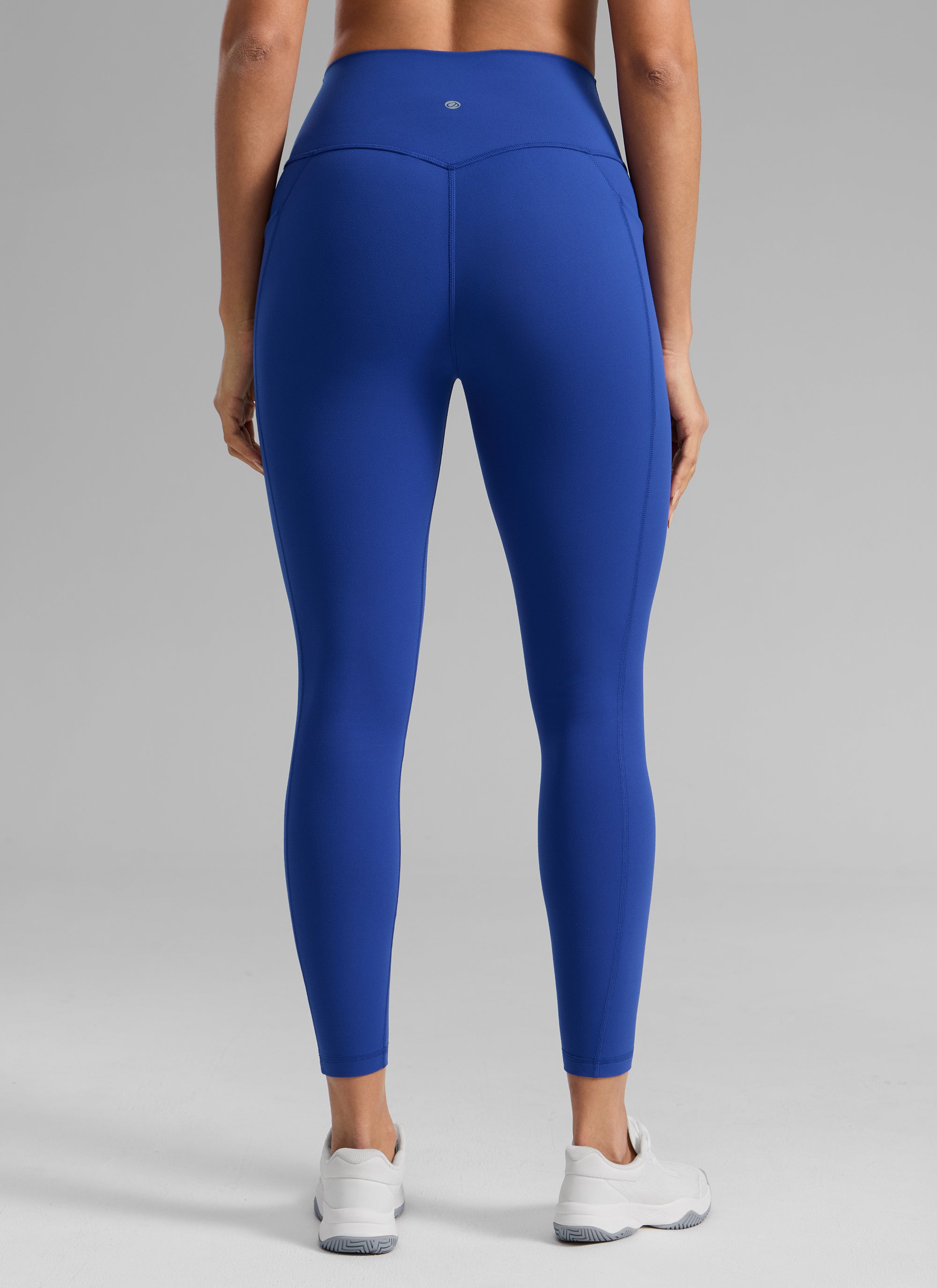 CRZ YOGA Naisten Butterlift-treenileggingsit korkealla vyötäröllä ja taskuilla 64 cm Waves Blue @model_info:Dany