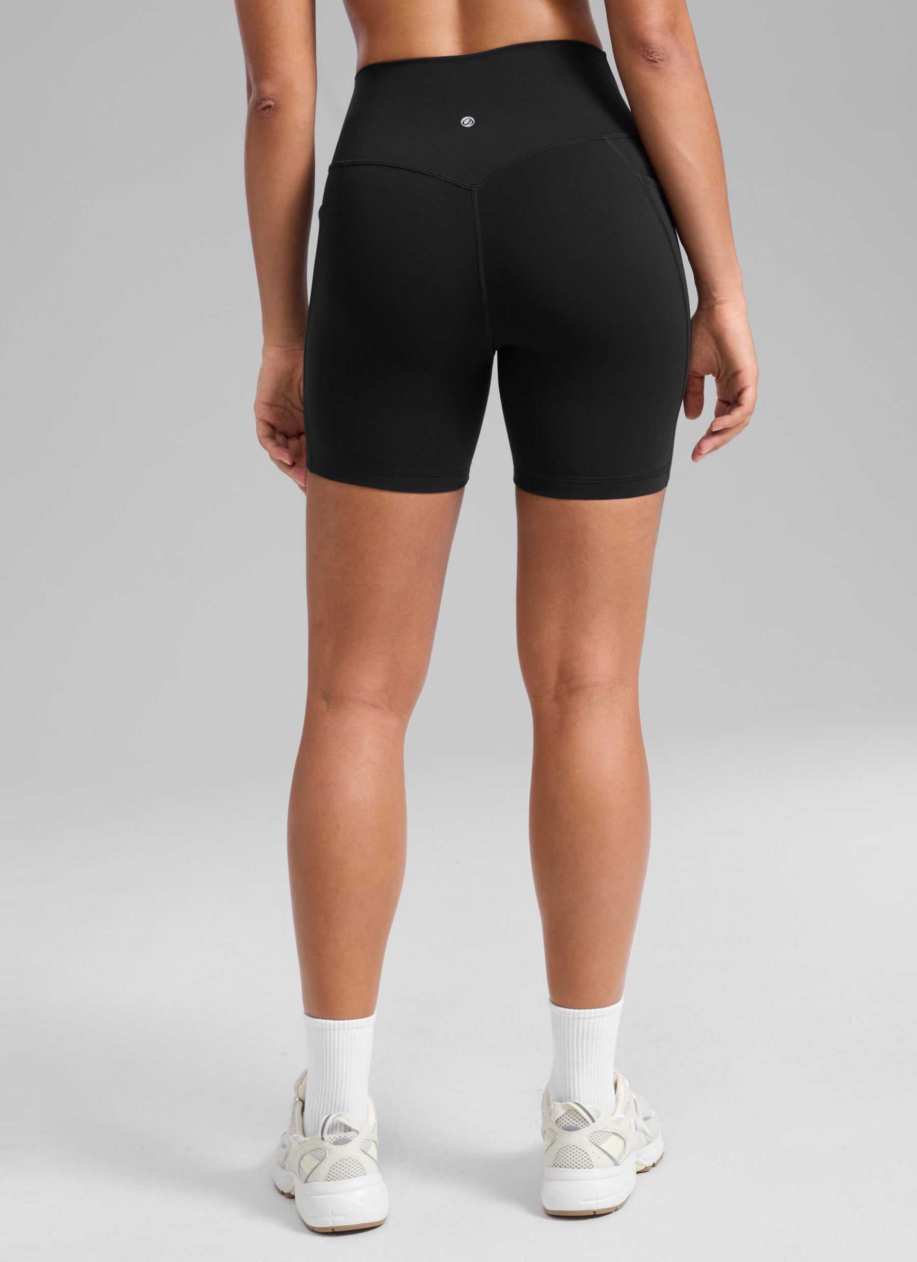 CRZ YOGA Women's Butterlift Workout Pocket High Rise Biker Shorts 6