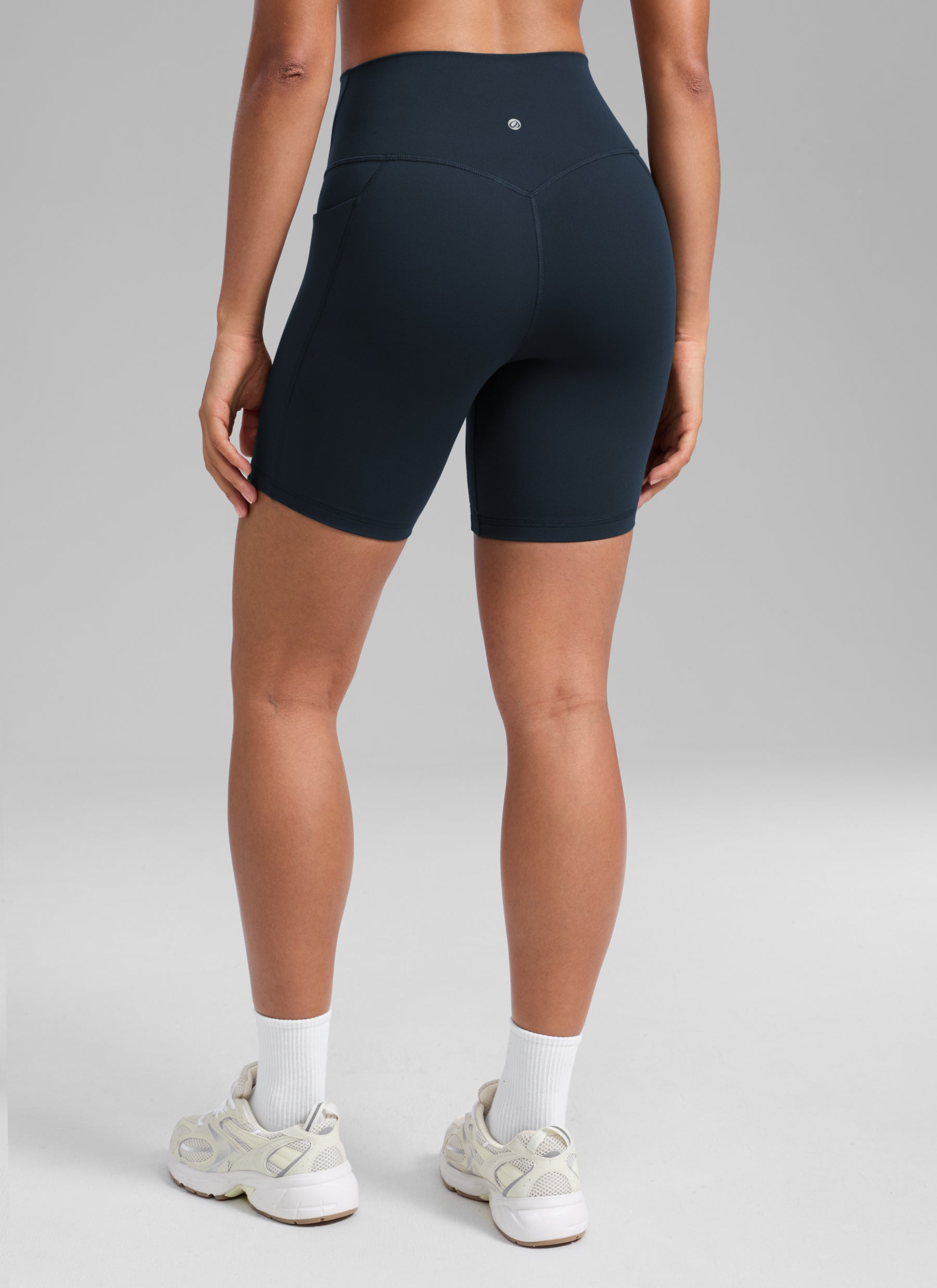 CRZ YOGA Naisten Butterlift Workout Pocket -pyöräilyshortsit, korkea vyötärö, koko 6