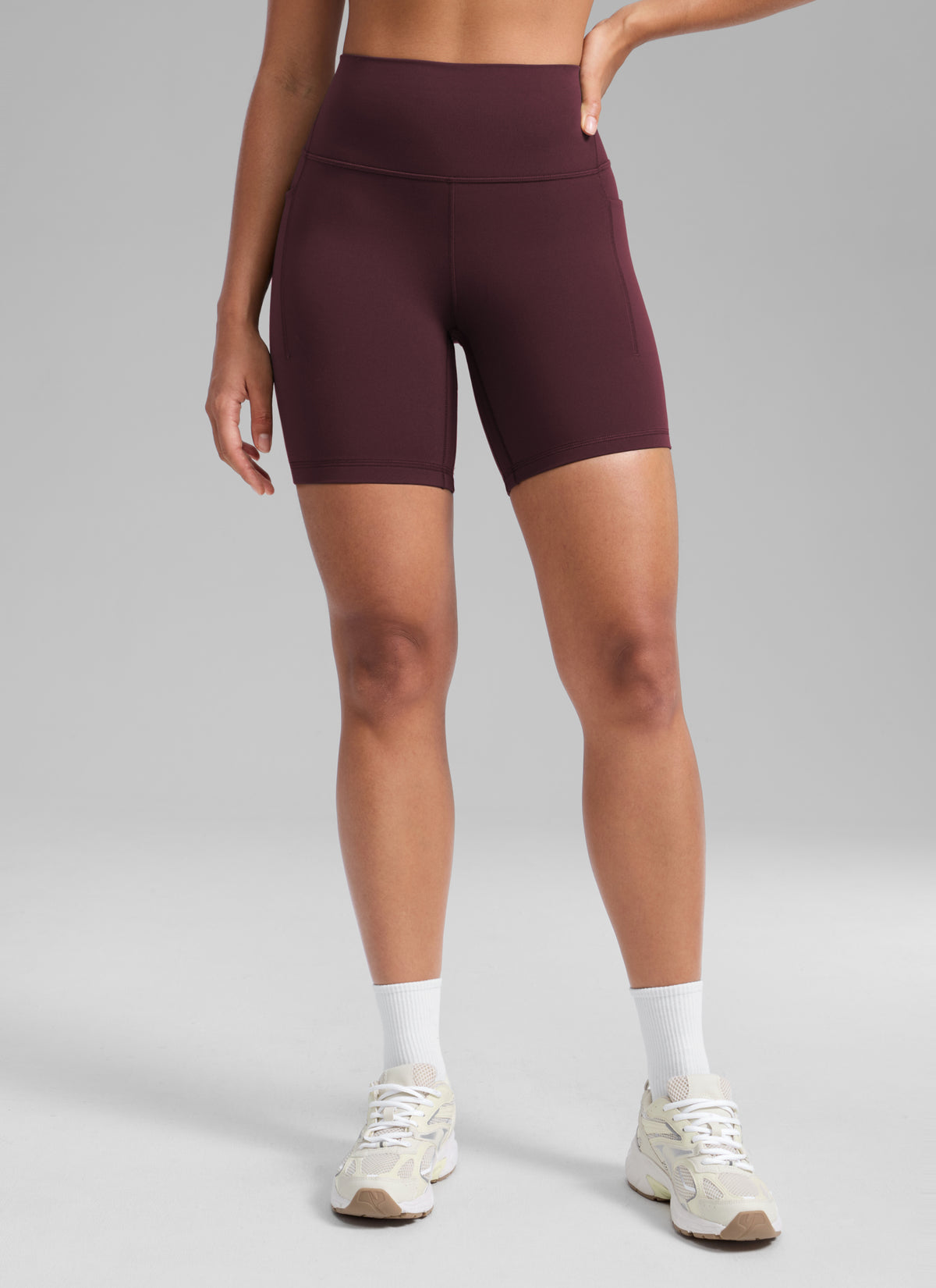 CRZ YOGA Pantaloncini da biker sportivi a vita alta da donna Butterlift con tasca 15 cm