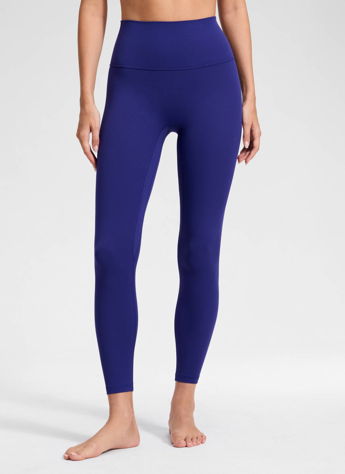 CRZ YOGA Dámske jógové legíny Butterluxe s vysokým pásom a bez predného šva 64 cm Larkspur Blue