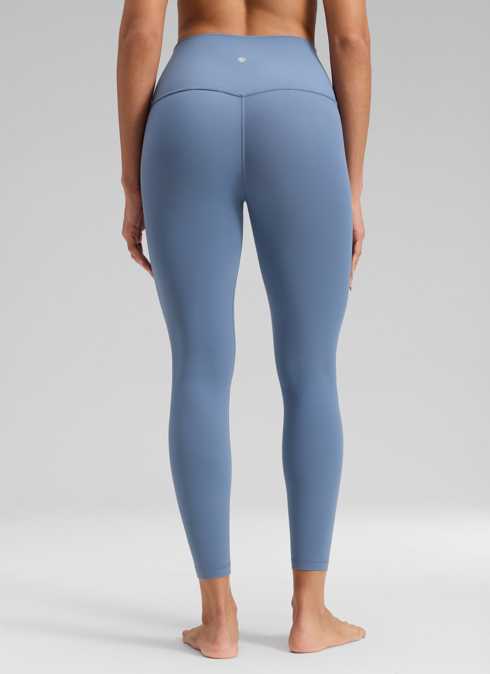 Dámske jógové legíny s vysokým pásom bez predného šva CRZ YOGA Butterluxe 64 cm Washed Denim