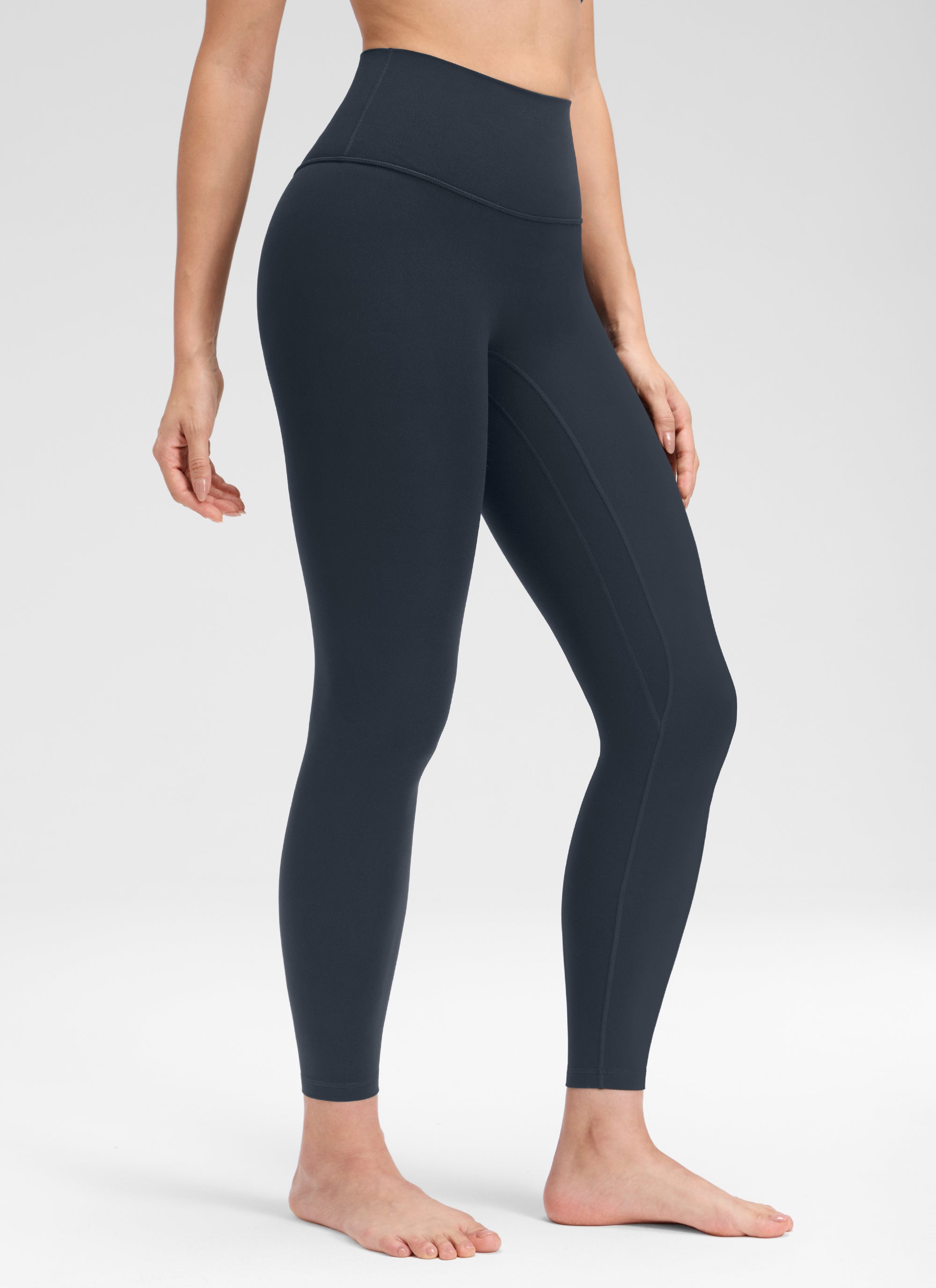 Dámske legíny na jogu CRZ YOGA Butterluxe s vysokým pásom a bez predného švu 64 cm True Navy