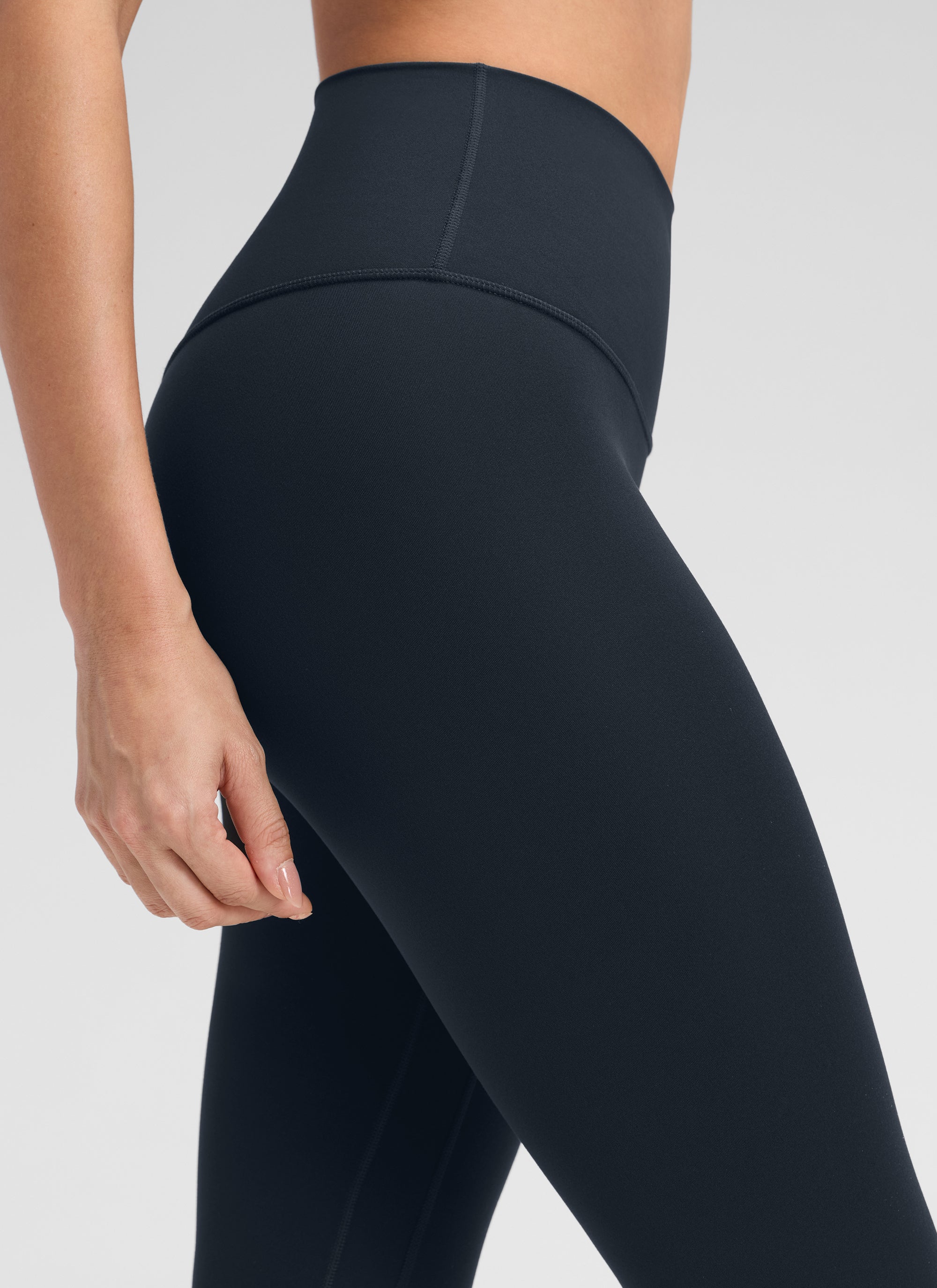 Dámske legíny na jogu CRZ YOGA Butterluxe s vysokým pásom a bez predného švu 64 cm True Navy