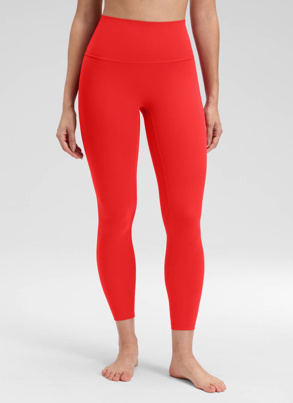 CRZ YOGA Dámske jógové legíny Butterluxe s vysokým pásom a bez predného šva 64 cm Deep Red