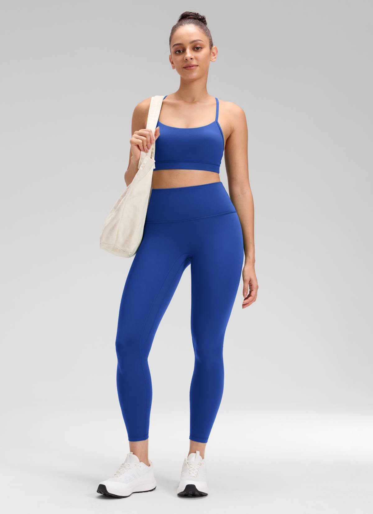 CRZ YOGA Naisten Butterluxe Jooga Korkea Vyötärö Ei Etusaumaa Leggingsit 64 cm Waves Blue @model_info:Bruna