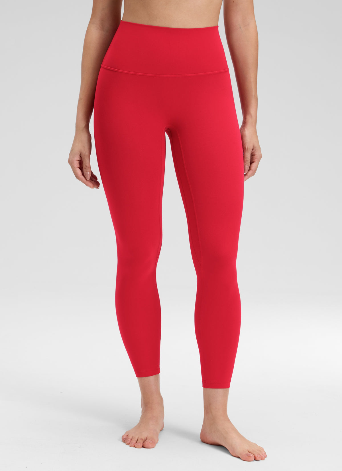 CRZ YOGA Naisten Butterluxe Joogaleggingsit Korkealla Vyötäröllä, Ilman Etusaumaa 64 cm Lipstick Red
