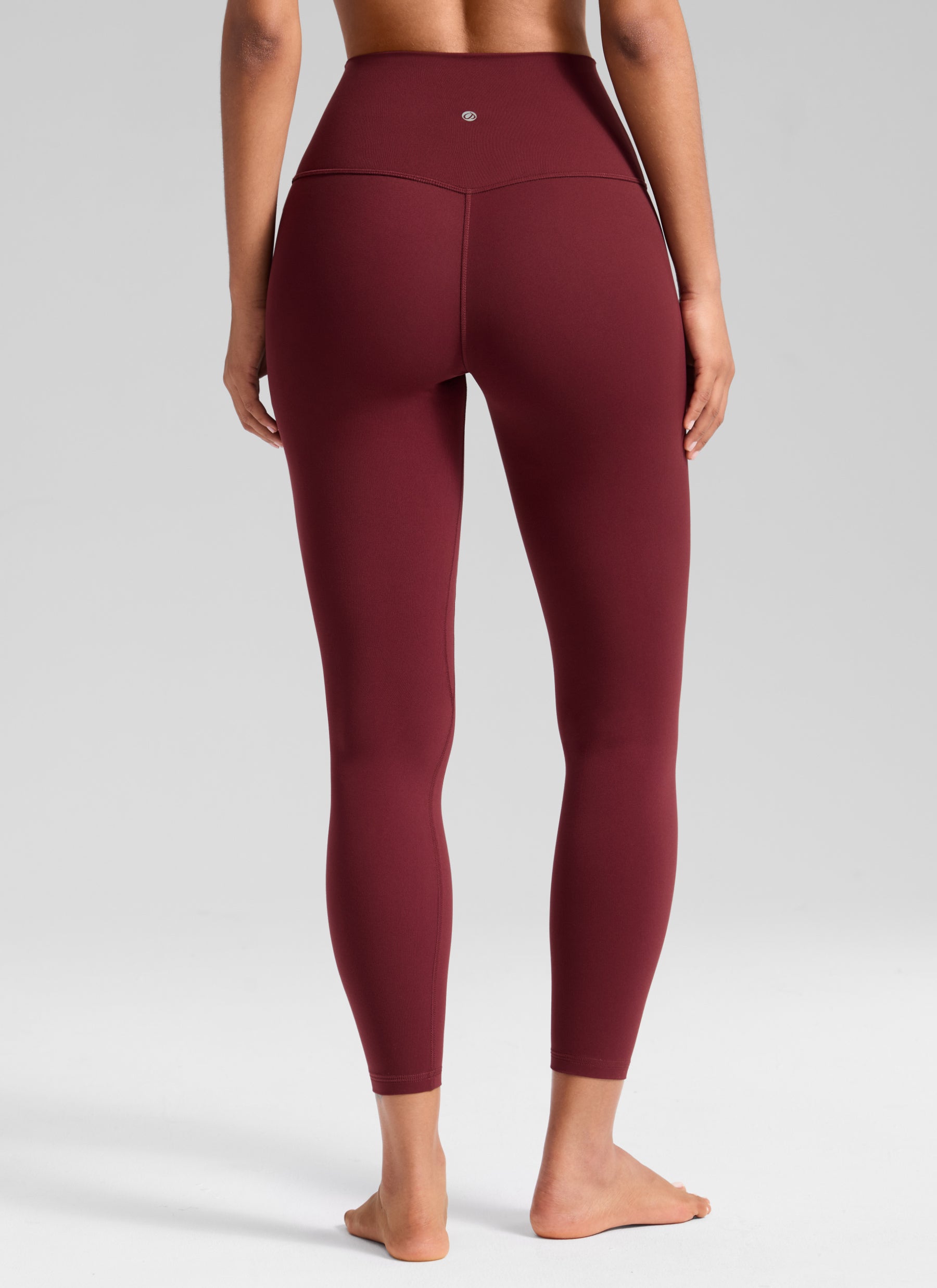 CRZ YOGA Dámske jógové legíny Butterluxe s vysokým pásom a bez predného šva 64 cm Burgundy Bay
