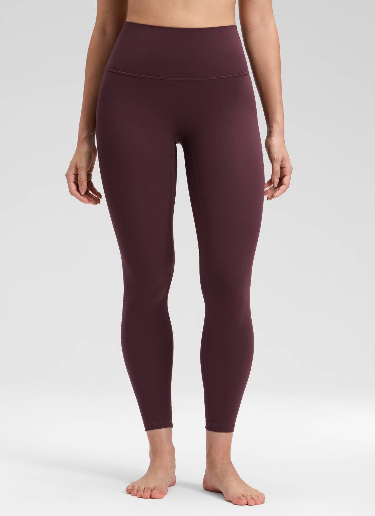 CRZ YOGA Dámske jógové legíny Butterluxe s vysokým pásom a bez predného šva 64 cm Ripe Plum