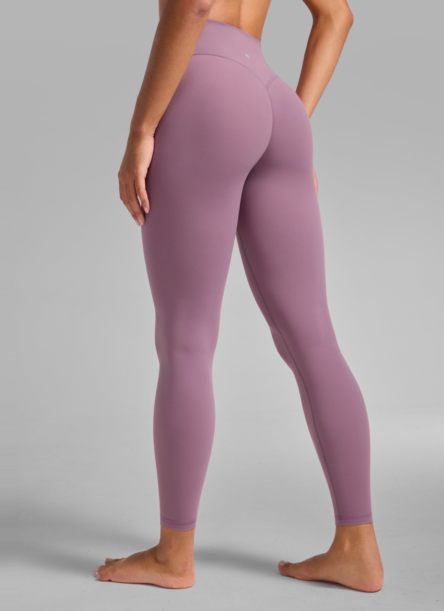 CRZ YOGA Softretch Secretsculpt™ Minor magas derekú, elülső varrásos leggings, világos levendula