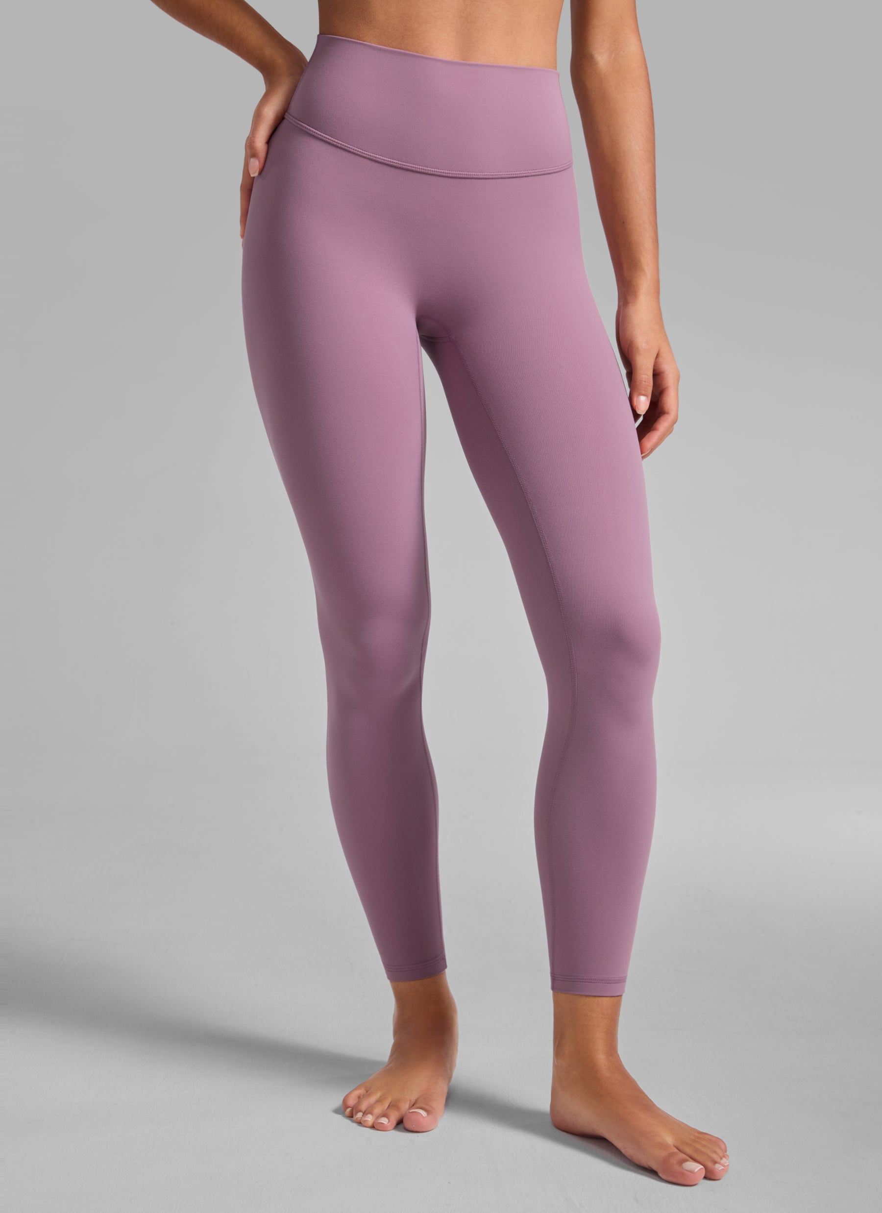 CRZ YOGA Softretch Secretsculpt™ Minor magas derekú, elülső varrásos leggings, világos levendula