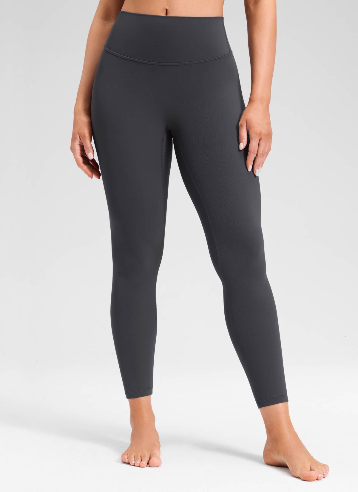 CRZ YOGA Softretch Secretsculpt™ Mindre leggings med hög midja och söm fram Mysterious Grey @model_info:Mariana