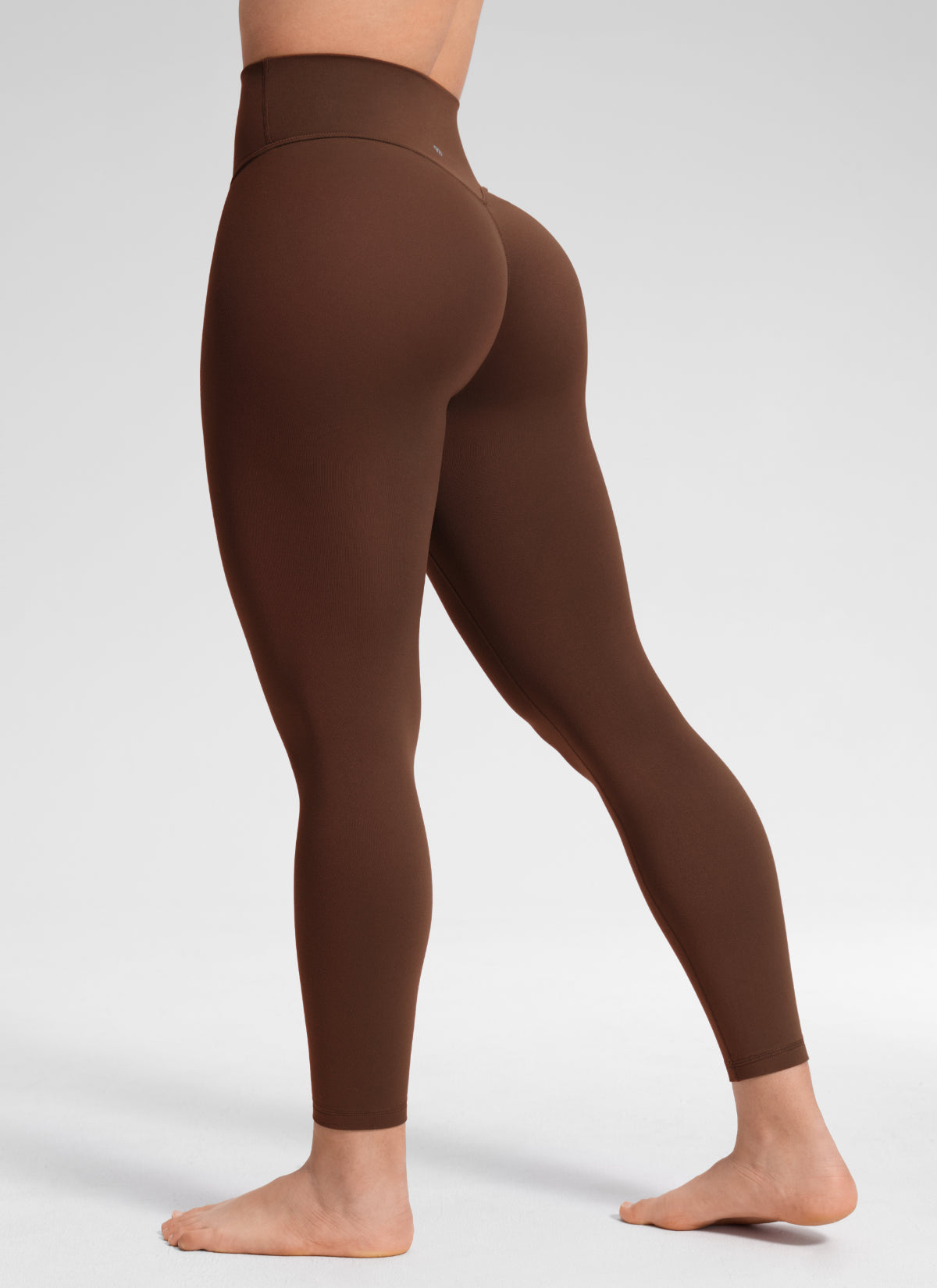 CRZ YOGA Softretch Secretsculpt™ Mindre leggings med hög midja och söm fram Lava Brown @model_info:Mavi