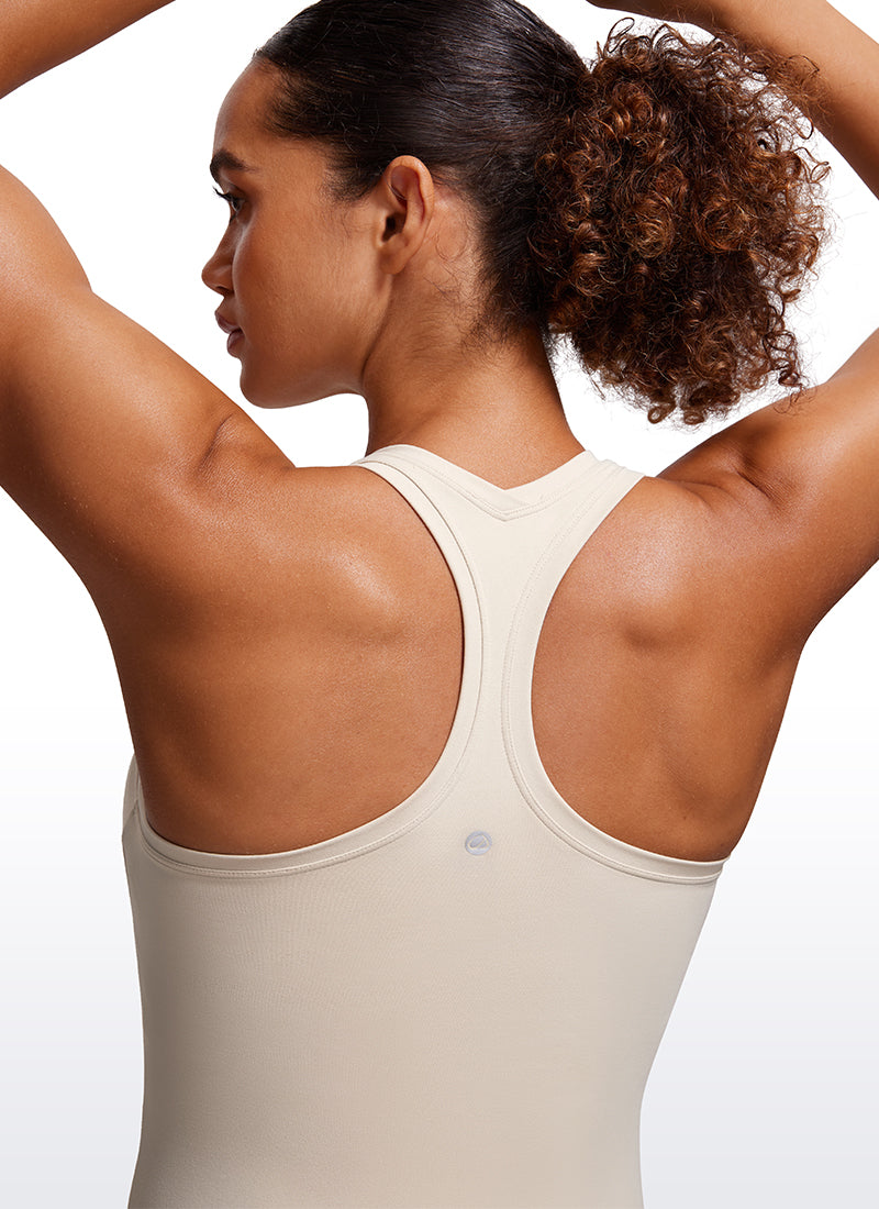 Top de tirantes entallado para yoga con espalda cruzada Butterluxe para mujer CRZ YOGA Mojave Tan