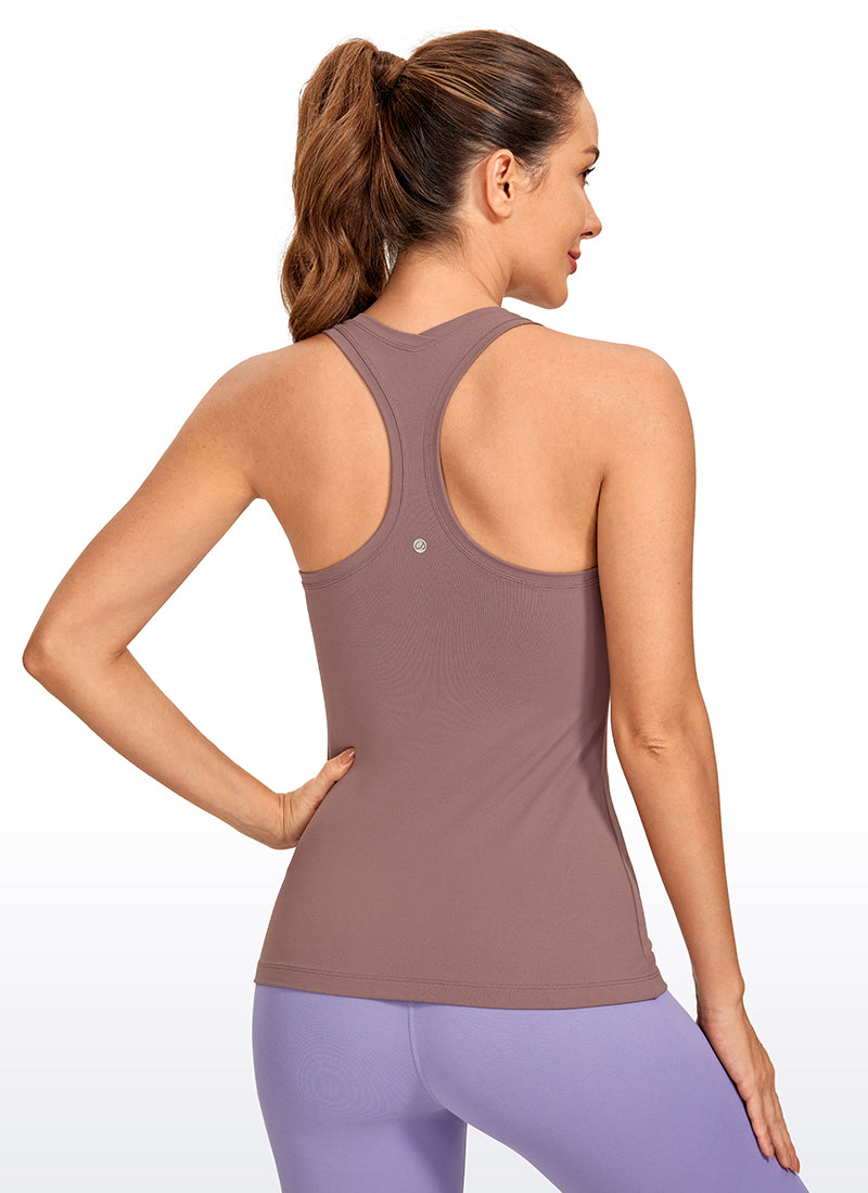 CRZ YOGA Débardeur de yoga slim pour femme Butterluxe Dos nageur Mauve
