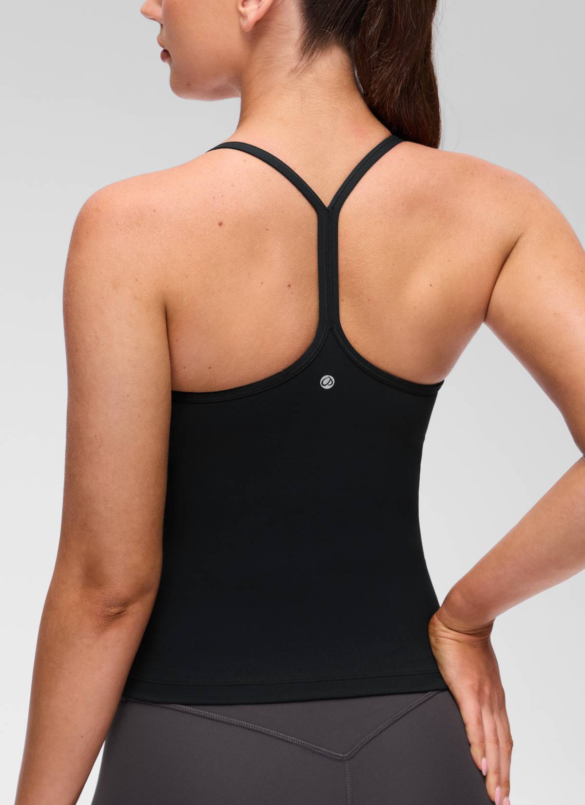 Camiseta de tirantes con sujetador incorporado Butterluxe de ajuste ceñido para yoga de mujer CRZ YOGA Negro