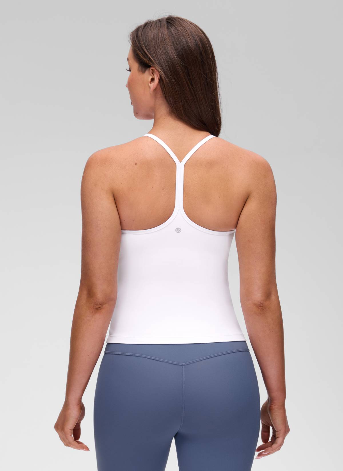 Camiseta de tirantes con sujetador incorporado Butterluxe de ajuste ceñido para yoga de mujer CRZ YOGA Blanco