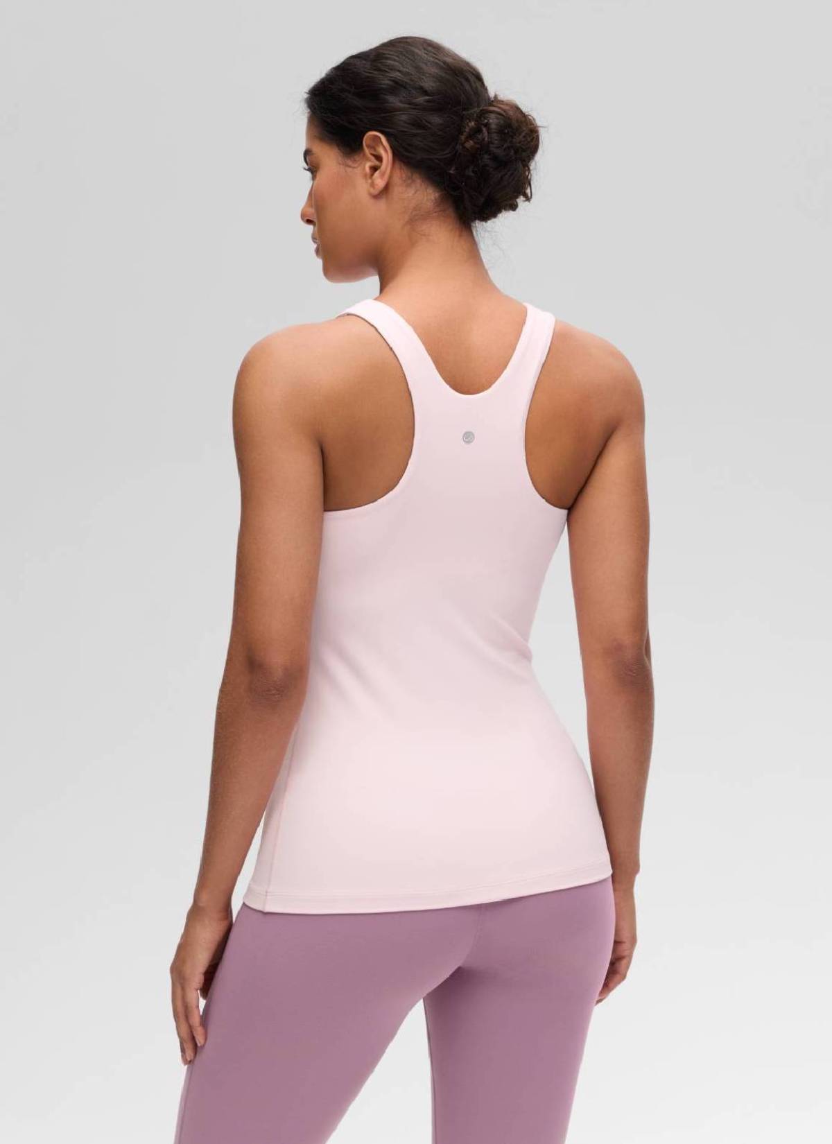 Camiseta Butterluxe sin mangas de corte ajustado con espalda nadadora y cuello alto para yoga de mujer CRZ YOGA Strawberry Pink