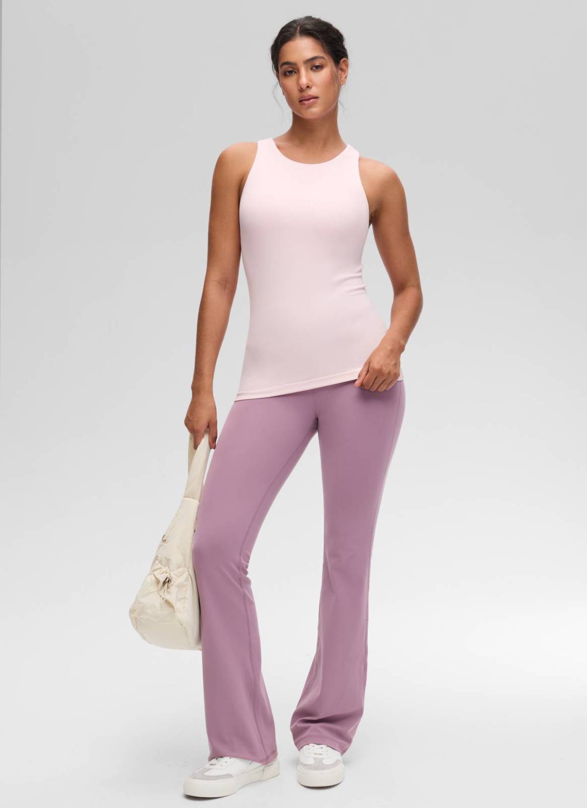 Camiseta Butterluxe sin mangas de corte ajustado con espalda nadadora y cuello alto para yoga de mujer CRZ YOGA Strawberry Pink