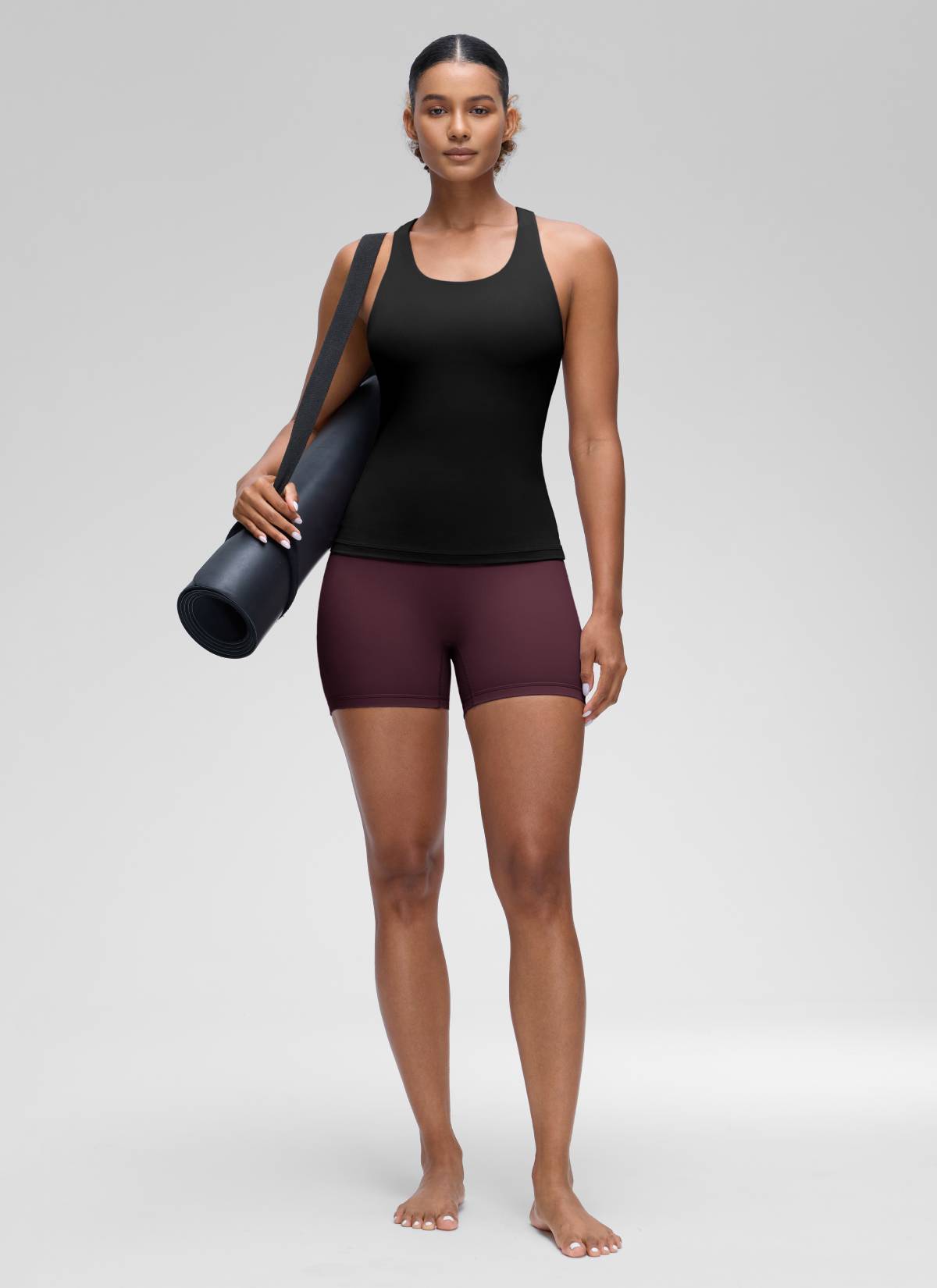Top da Yoga Aderente da Donna CRZ YOGA Butterluxe con Reggiseno Integrato Nero