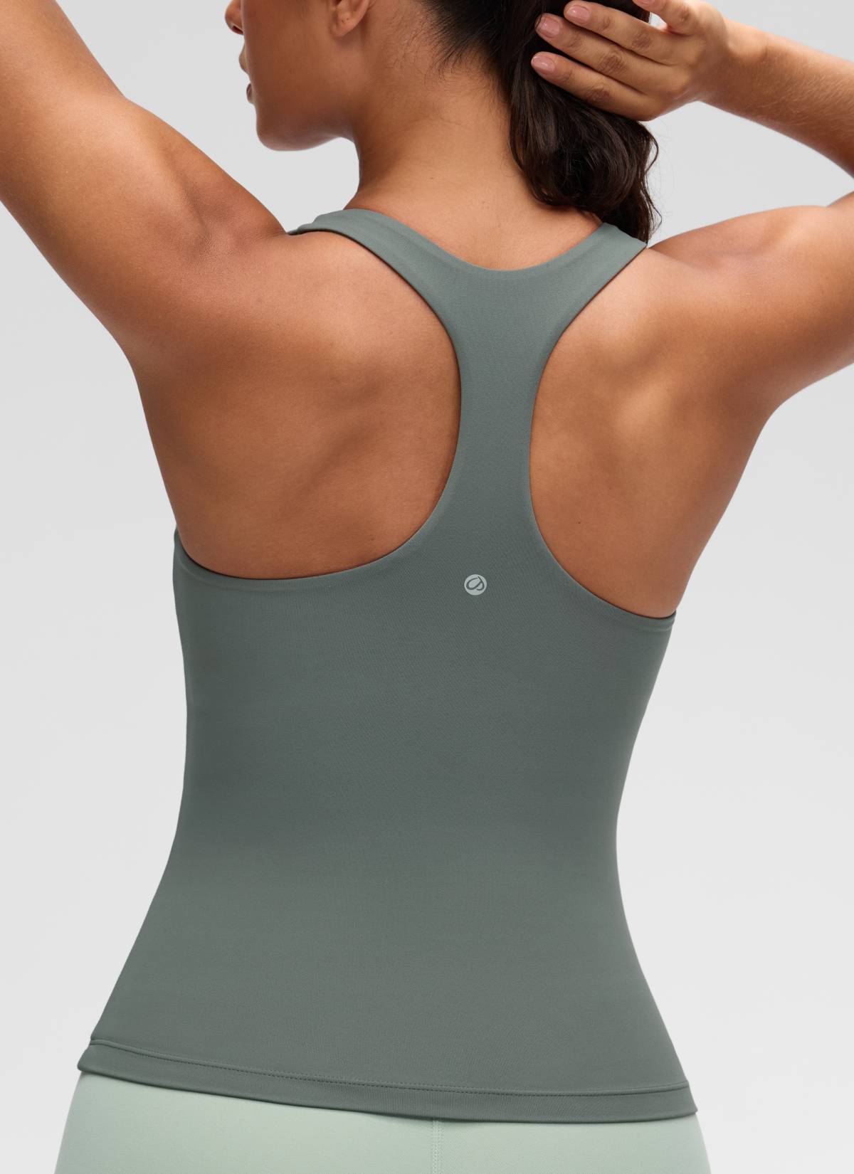 Top da Yoga Aderente da Donna CRZ YOGA Butterluxe con Reggiseno Integrato Grigio Salvia