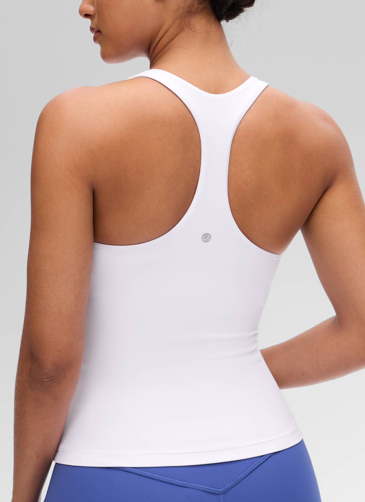 Top da Yoga Aderente da Donna CRZ YOGA Butterluxe con Reggiseno Integrato Bianco