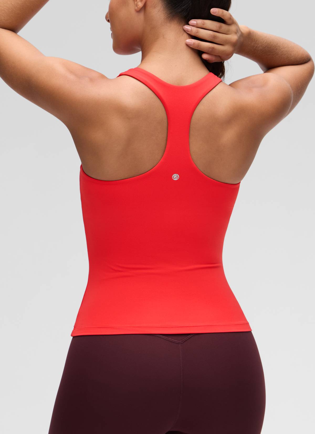 Top da Yoga Aderente da Donna CRZ YOGA Butterluxe con Reggiseno Integrato Rosso Scuro