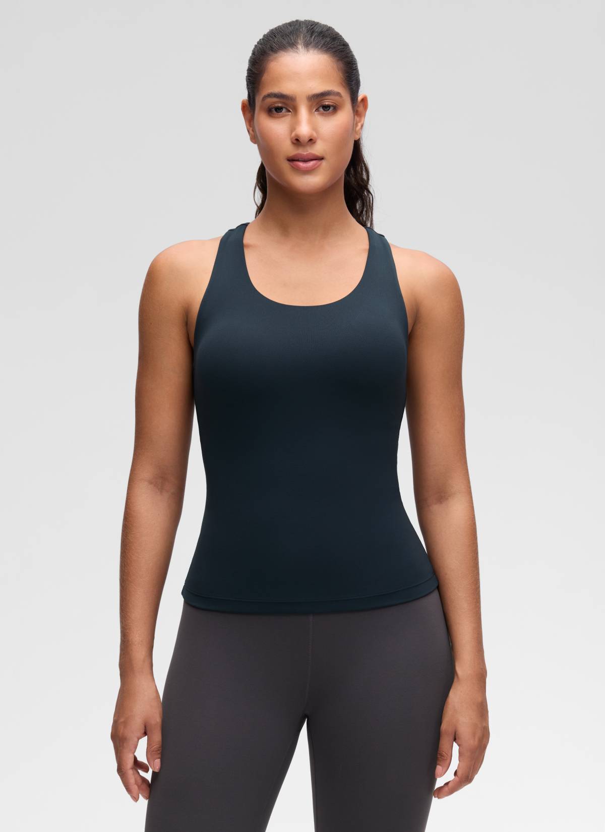 Top da Yoga Aderente da Donna CRZ YOGA Butterluxe con Reggiseno Integrato Blu Navy