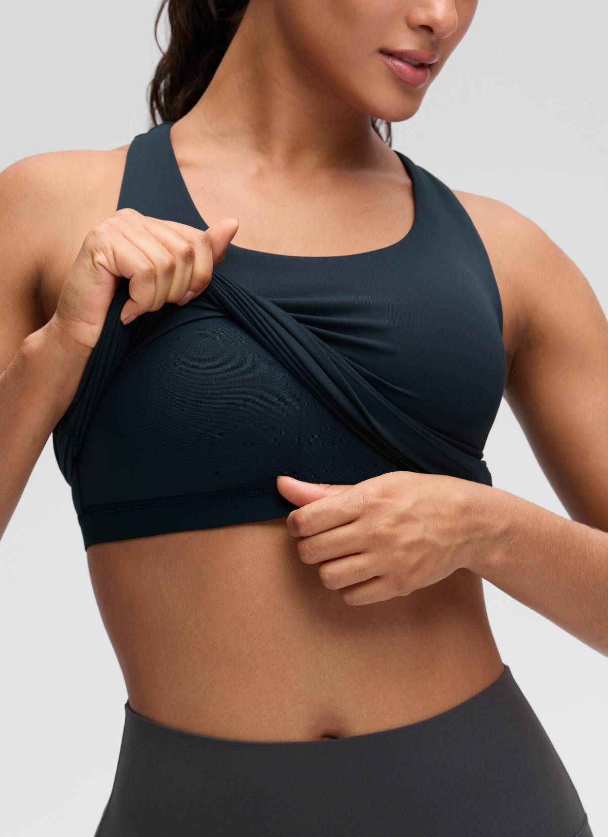 Top da Yoga Aderente da Donna CRZ YOGA Butterluxe con Reggiseno Integrato Blu Navy