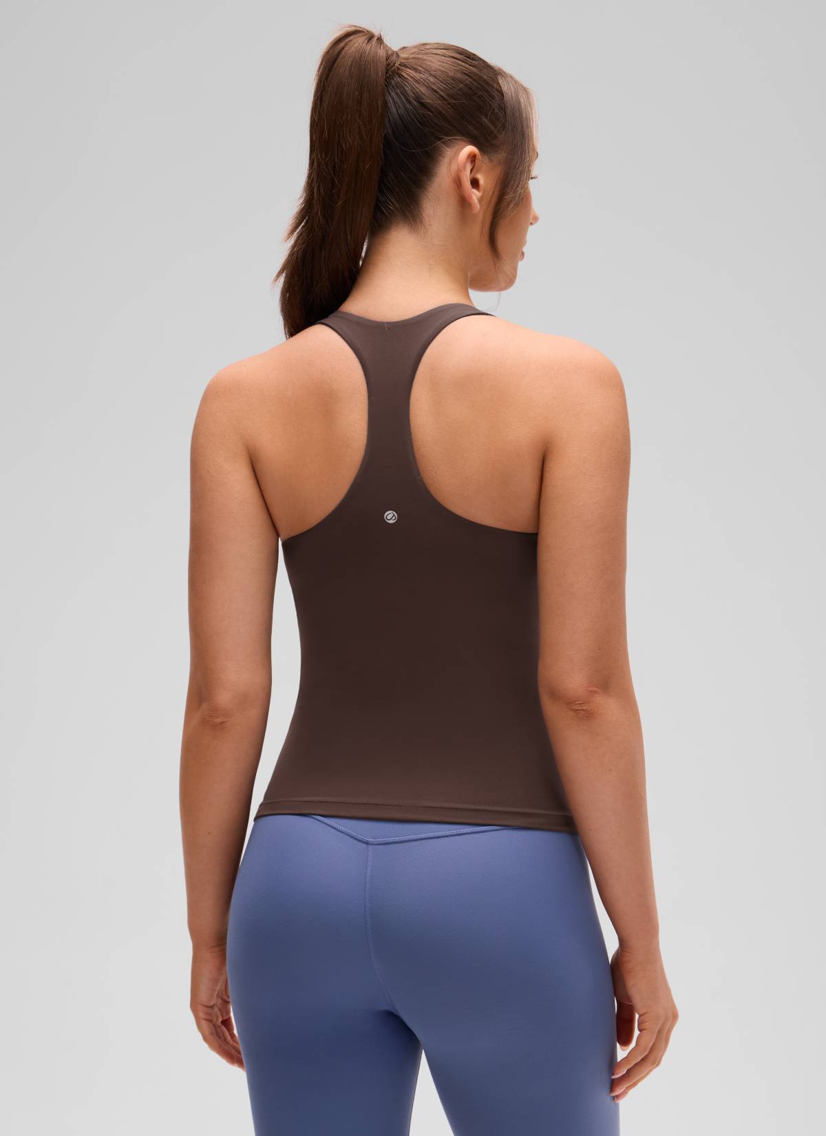 Top da Yoga Aderente da Donna CRZ YOGA Butterluxe con Reggiseno Integrato Marrone Cioccolato Caldo