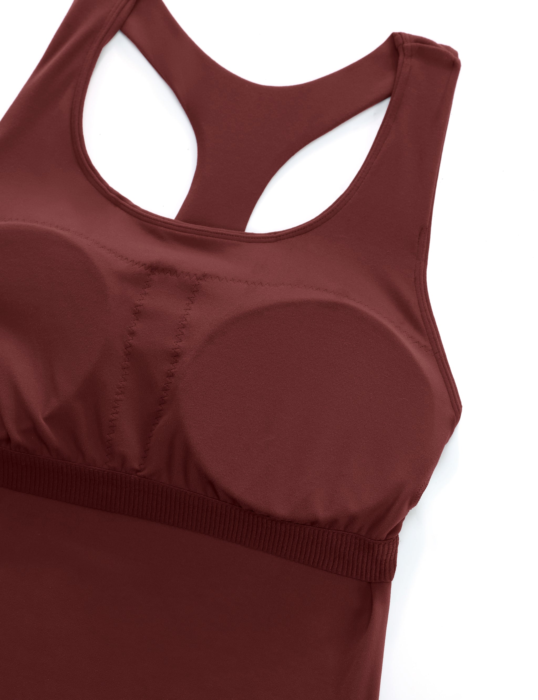 CRZ YOGA Hauts de yoga ajustés pour femme Débardeur avec soutien-gorge intégré Butterluxe Rouge noctiluque