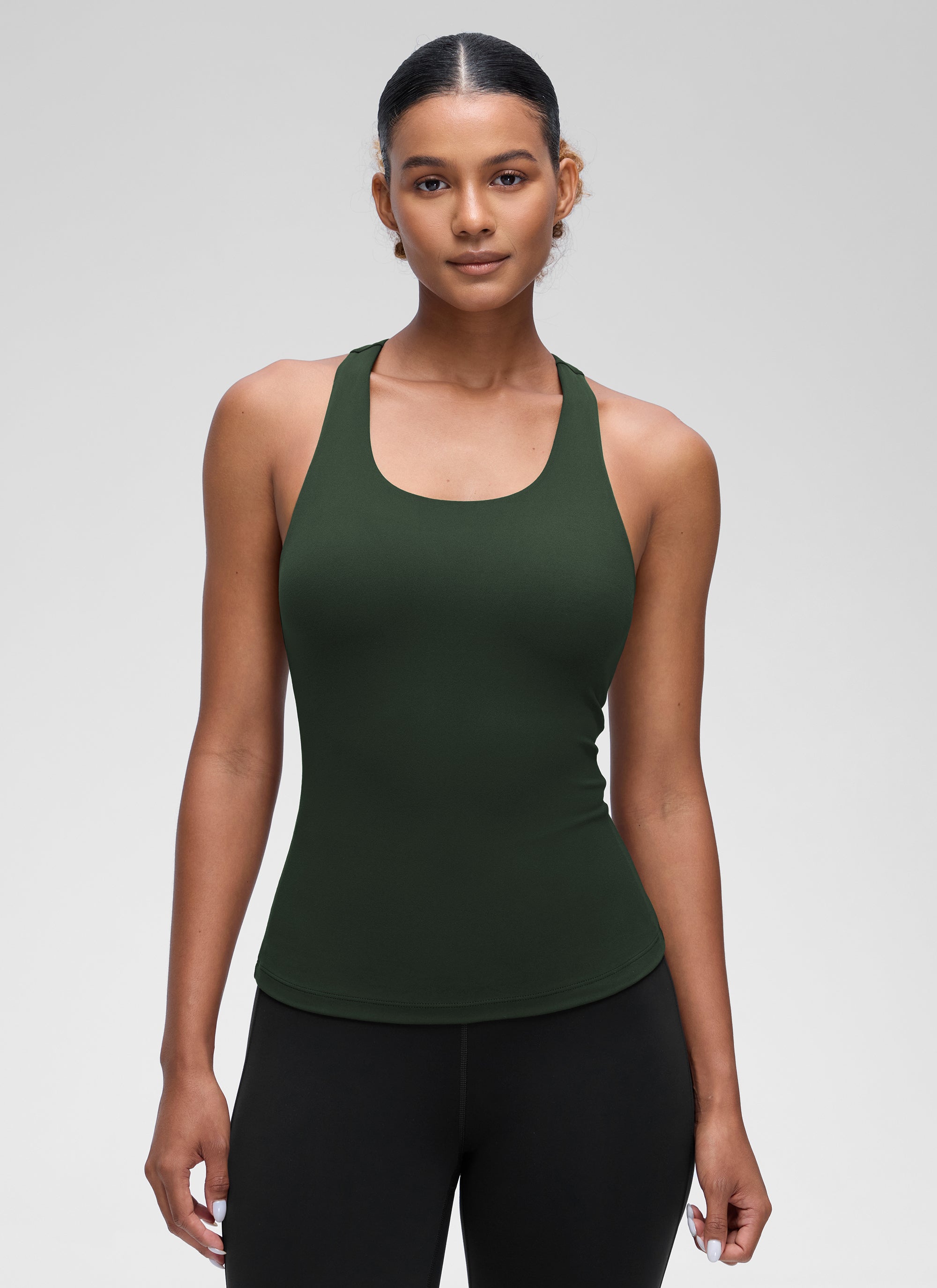 Top da Yoga Aderente da Donna CRZ YOGA Butterluxe con Reggiseno Integrato Verde Leggenda
