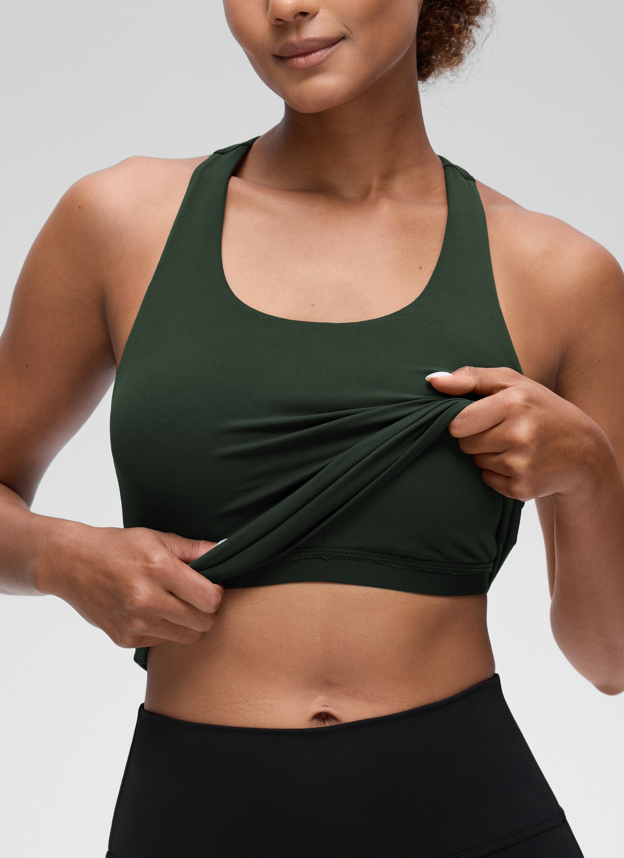 Top da Yoga Aderente da Donna CRZ YOGA Butterluxe con Reggiseno Integrato Verde Leggenda