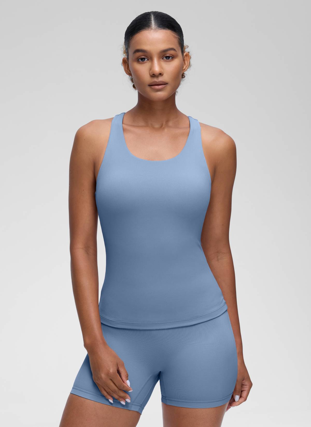 Top da Yoga Aderente da Donna CRZ YOGA Butterluxe con Reggiseno Integrato Jeans Delavé